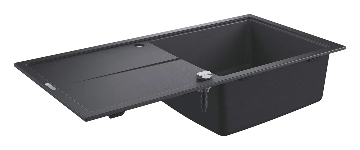 Grohe K400 Kompositspüle mit Abtropffläche granit schwarz 31641AP0 100 x 50 cm