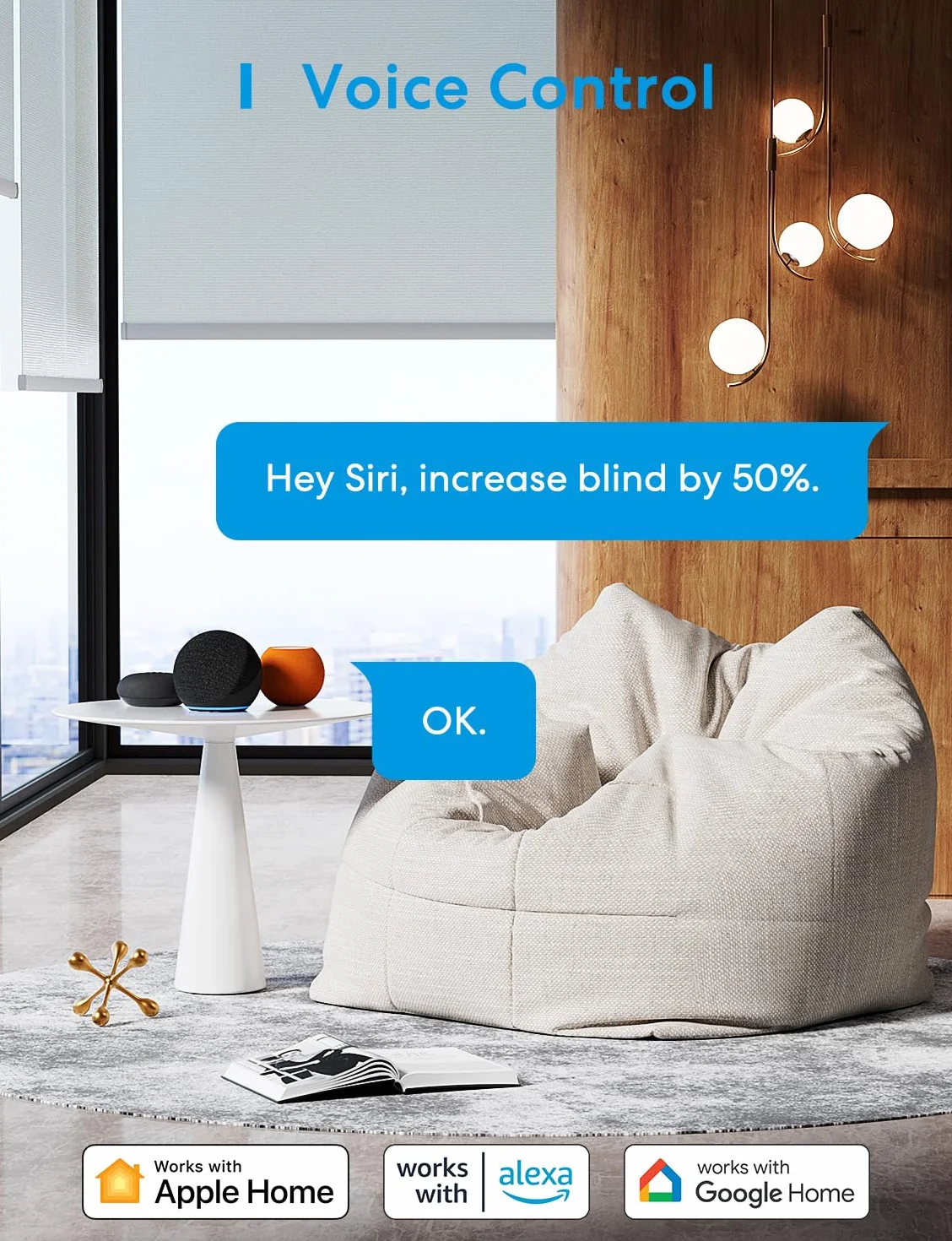 Meross Matter Smart Rolladenschalter WLAN 55x55mm, Smart Home Rolladensteuerung | Jalousieschalter, kompatibel mit Apple HomeKit, Alexa und Google Home(NEUTRALKABEL ERFORDERLICH)