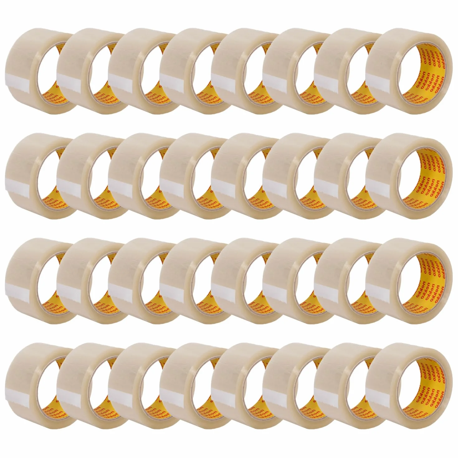 nekko 36 Rollen Paketklebeband Transparent- Starke Klebekraft, Kein Einreißen, Leises Abrollen - Packband Verpackungsband - 50mm x 66m Klebeband