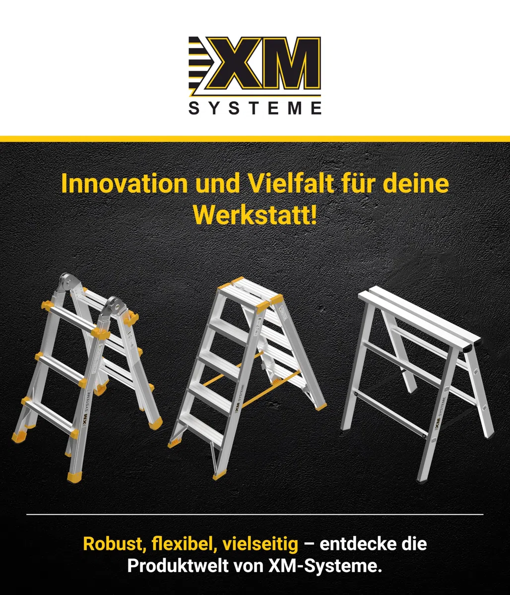 Alu-Montagebock – Stabiler Aluminium-Arbeitsbock für extreme Belastbarkeit bis 230kg – 80cm hoch + 80 cm breit – Perfekt kombinierbar mit Teleskopdiele als flexibles Arbeitspodest