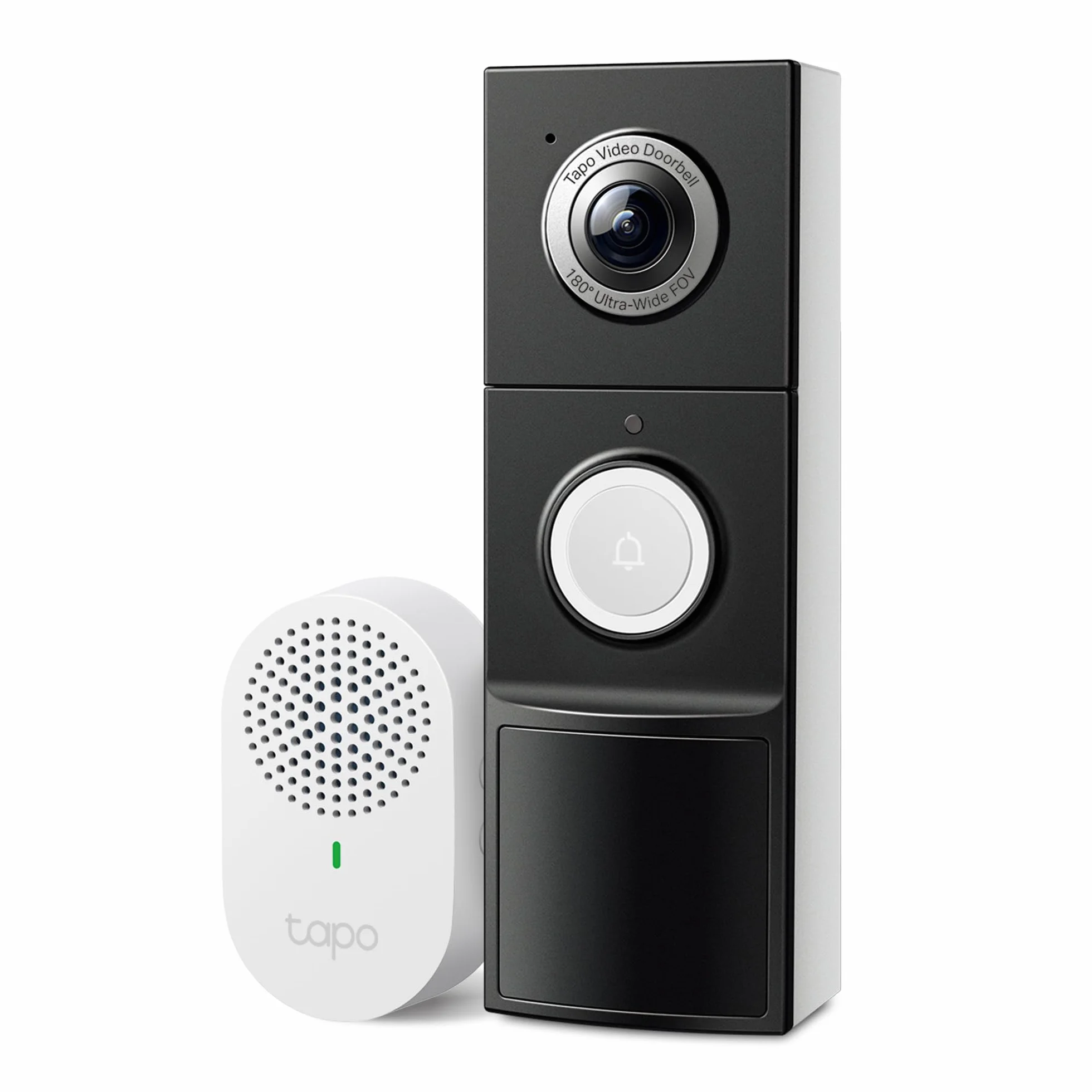 Tapo D235 Video-Türklingel Akku/Festverdrahtet (Video Doorbell) | Türklingel mit Kamera, 2K 5MP, Farbe Nachtsicht, 180° ultrabreiten Sichtfeld, 10000 mAh Nicht entfernbarer Akku, Mit Chime, Alexa