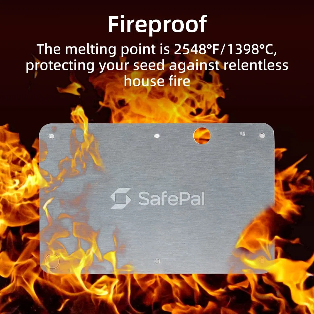 safepal Cypher - Crypto Seed Phrase Backup, Metall Saatbrett, Kühlaufbewahrung Für Mnemonic, Stahl Bitcoin Wallet, Speichern Sie Bis Zu 24 Samenwörter, Kompatibel Mit BIP39 Wallets, Ledger