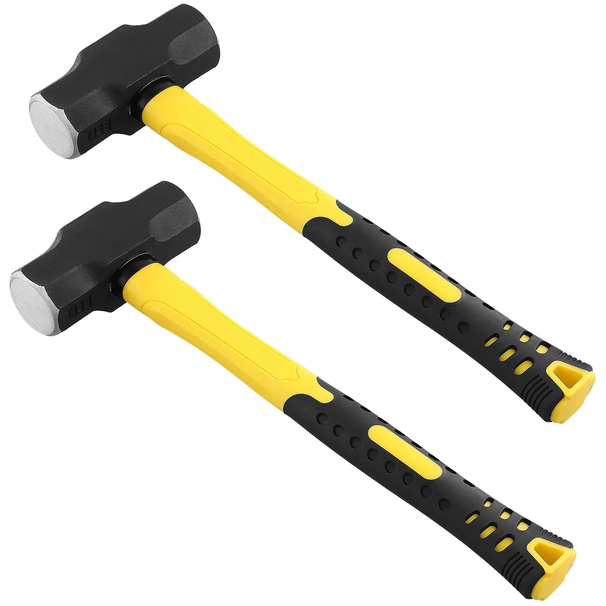 SOUJAP Mini-Stahl-Vorschlaghammer, Klumpenhammer mit Griff für Landschaftsbau, Heimdekoration, 1,8 kg, 2 Stück