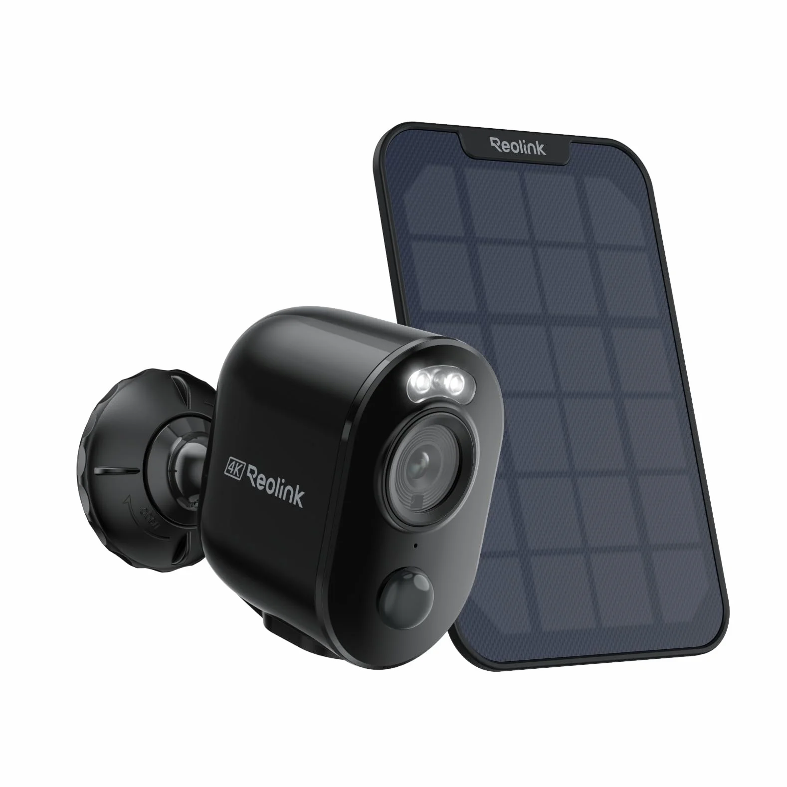 Reolink Überwachungskamera Aussen Akku Argus 3 Ultra(Schwarz) mit Solarpanel, 8MP Farbnachtsicht, Solar WLAN Kamera Outdoor mit 2,4/5GHz WiFi, KI-Erkennung, Alarm-Filter, Spotlights, 2-Wege-Audio