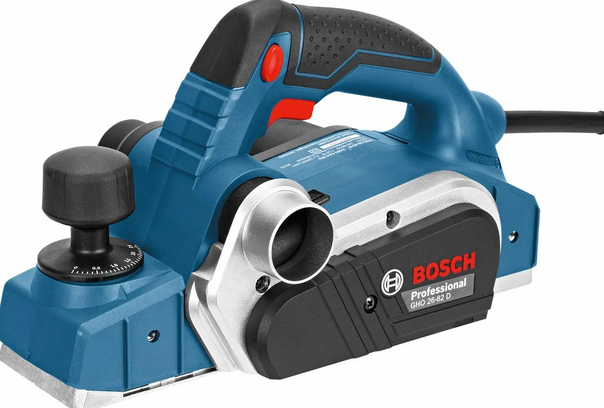 Bosch Professional Hobel GHO 26-82 D (Leistung 710 Watt, inkl. Parallelanschlag, Sechskantstiftschlüssel SW 2,5, Stoffstaubbeutel, Handwerkoffer)