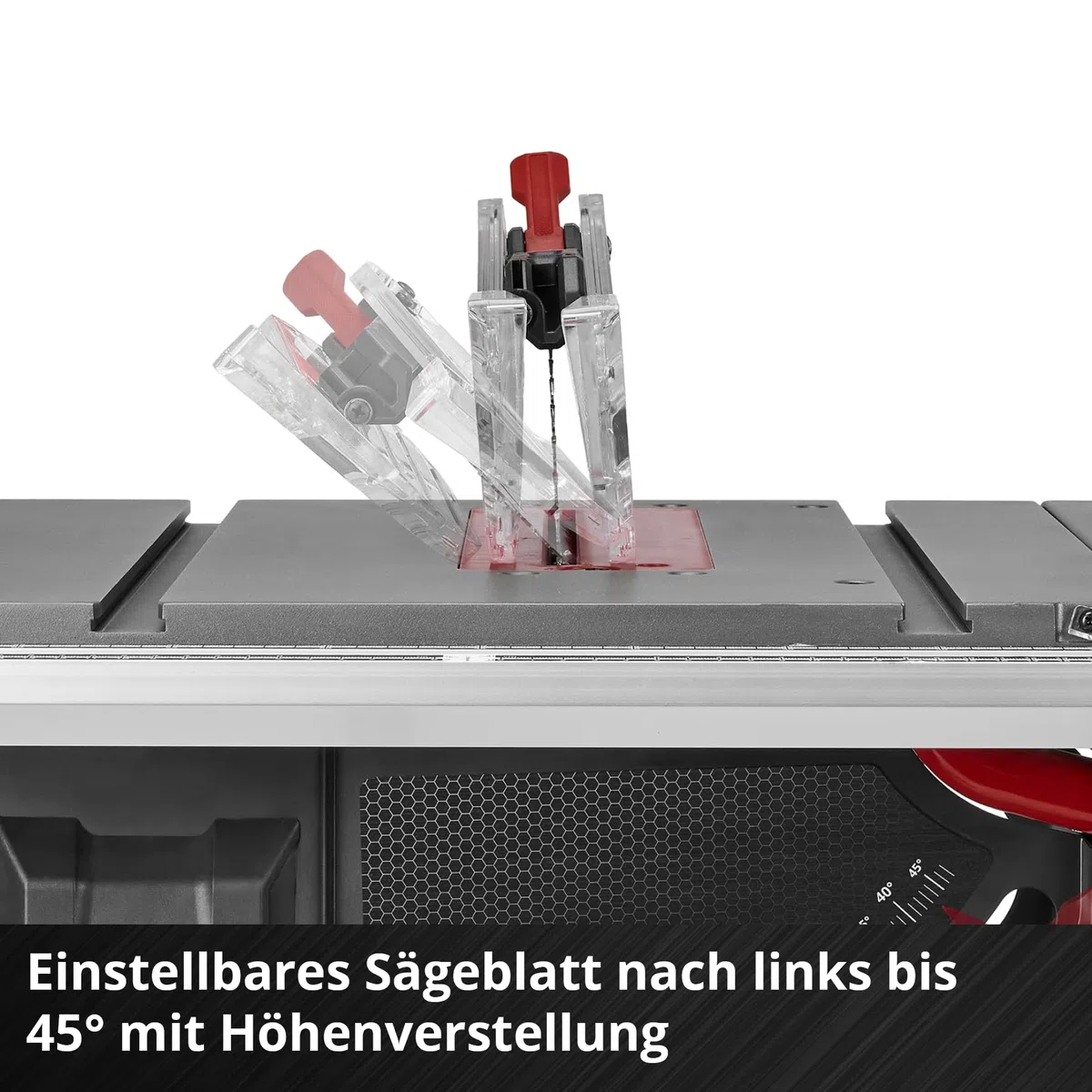 Einhell Tischkreissäge TE-TS 10 T (2000 W, 89 mm Schnitthöhe, Ø 254 mm Sägeblatt, Tischverbreiterung, Winkelanschlag, Parallelanschlag, Schiebestock, Absauganschluss)