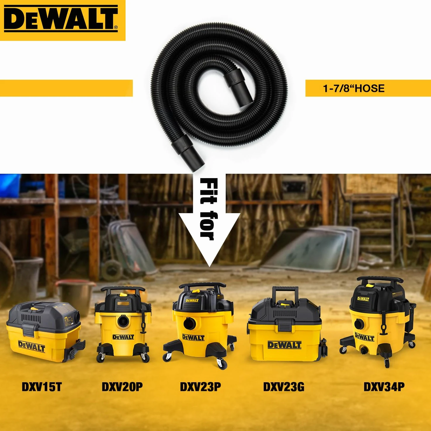 DEWALT Zyklon Staubsauger Filter Pulver Staubsammler Filter Zyklonabscheider Absaugung Werkstatt mit 23L Staubtank DXVCS002