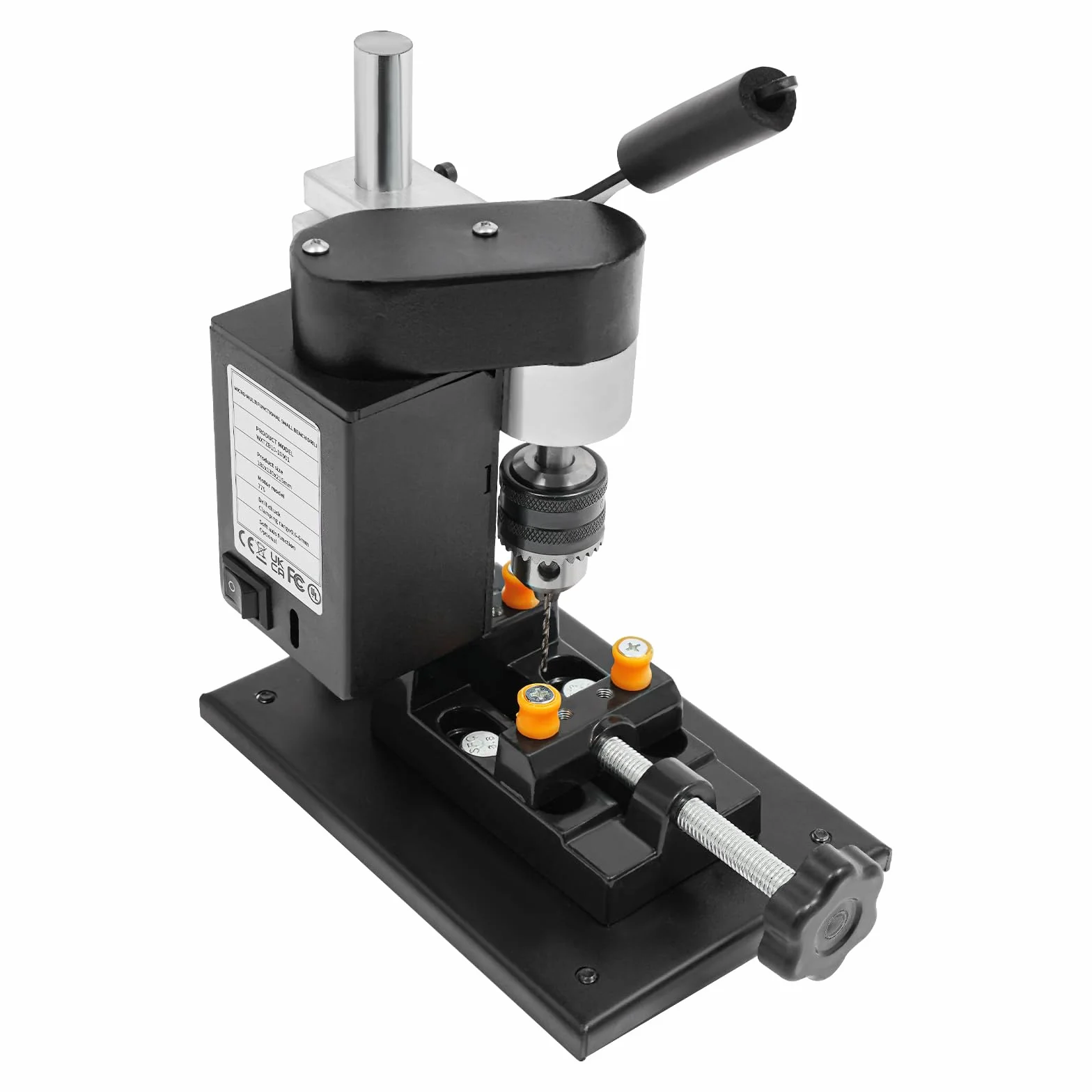 Mini-Bohrmaschine 0,6-6mm Bohrfutter Kupferkernmotor Tischbohrer mit Bankklemme Einstellbare Geschwindigkeit für Holz Kunststoff Metall präzise Bearbeitung einfache Handhabung