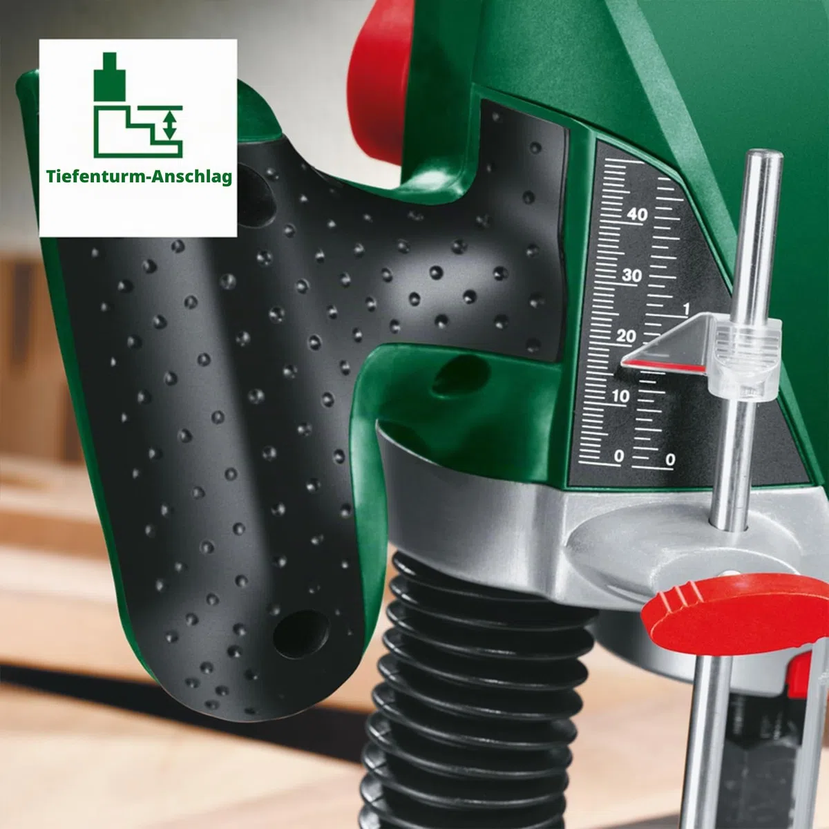 Bosch Oberfräse POF 1200 AE (1200 Watt, inkl. Zubehör für präzise Holzbearbeitung, für unterschiedliche Holzarten)
