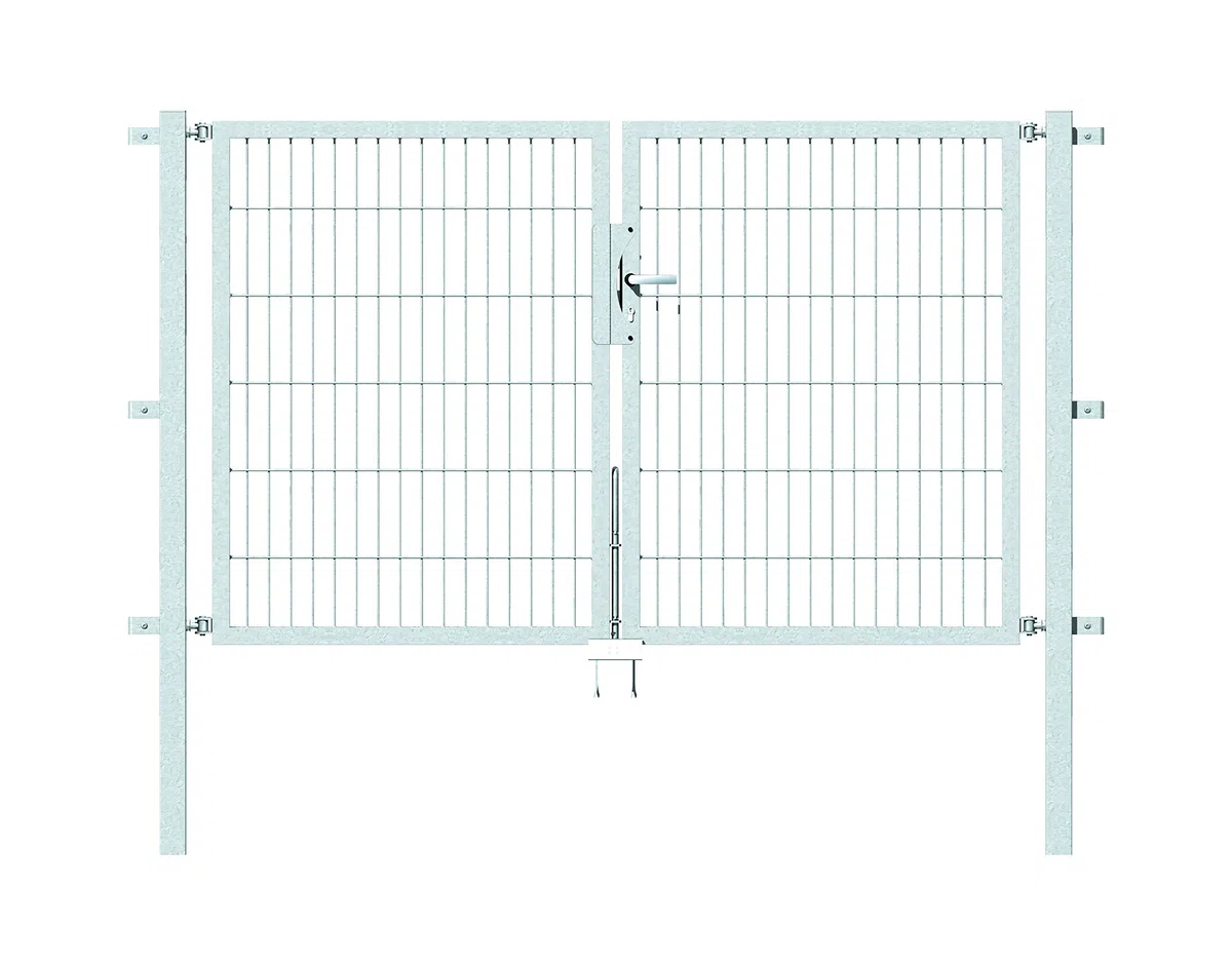 Alberts 647834 Doppeltor Flexo mit Zubehör | verschiedene Breiten und Höhen | feuerverzinkt | Breite 200 cm | Höhe 120 cm