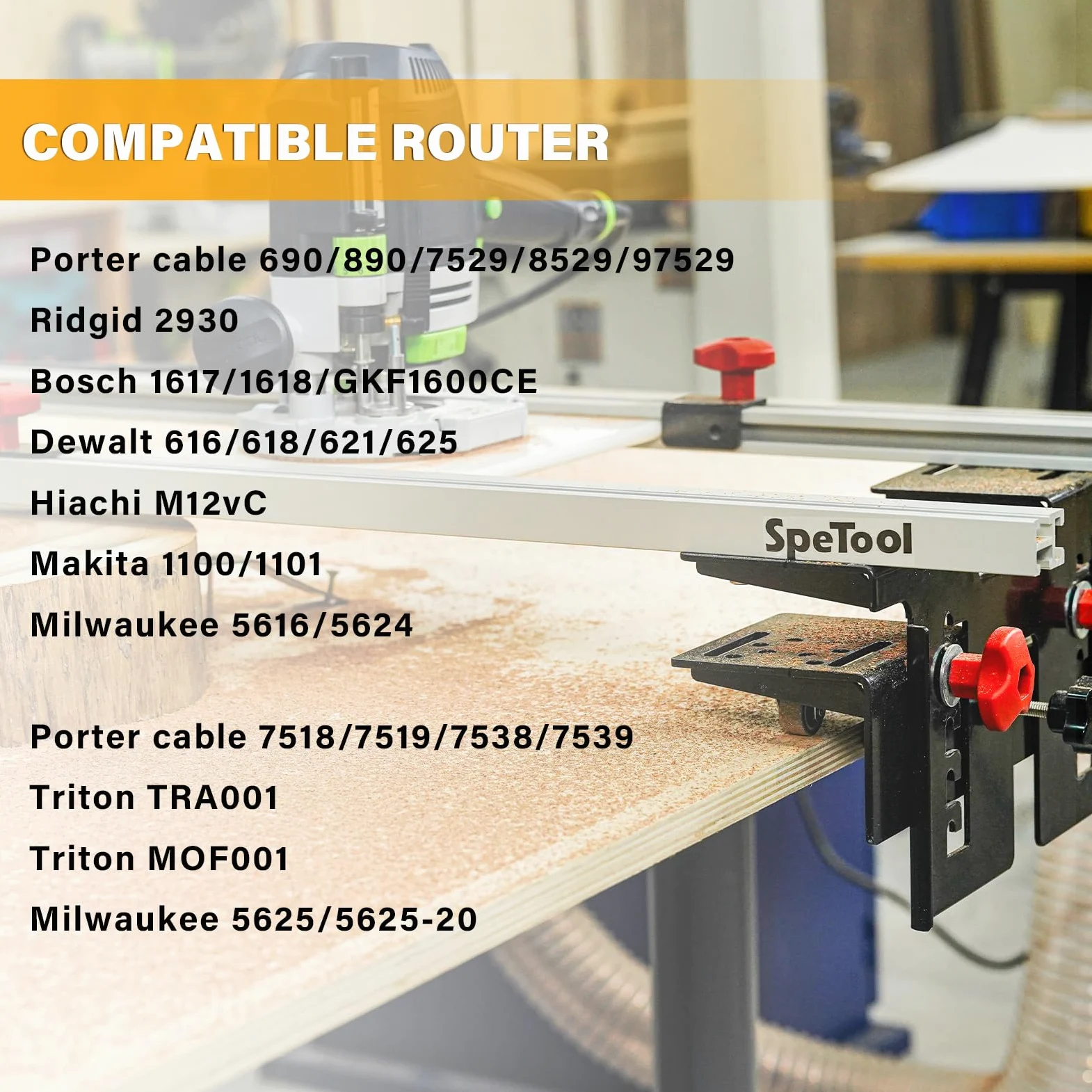 SpeTool Planfräsvorrichtung Planfräsen Vorrichtung Oberfräse Router Sled 3 Achsen Verstellbar Führungsschiene Oberfräse Planfräser für Holz von Holzplattenabflachung
