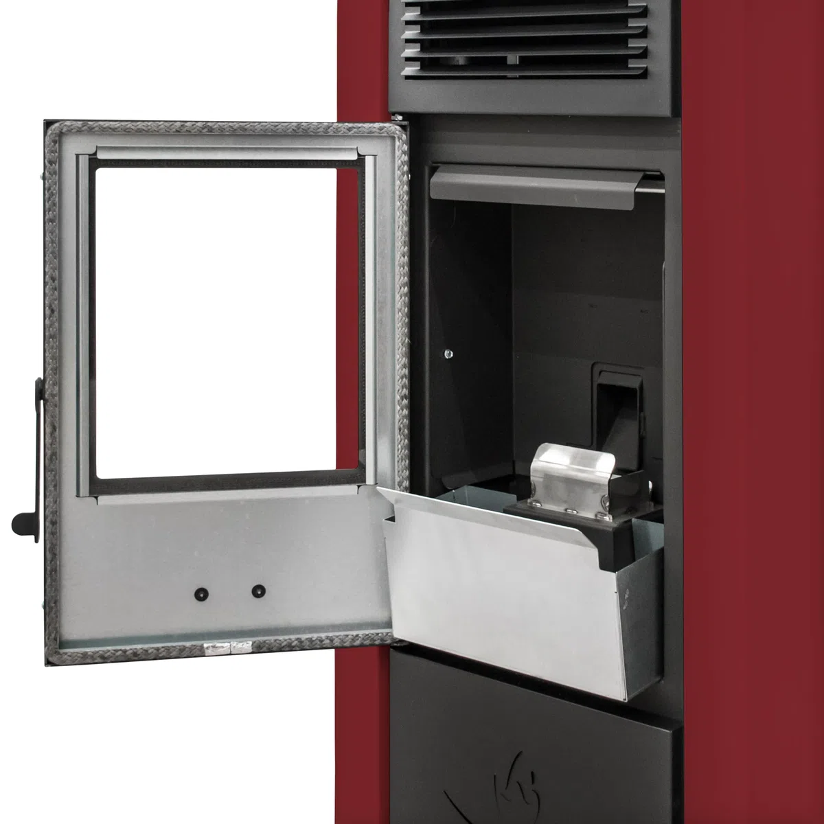 STUFE A PELLET ITALIA Colorado 15 KW | Pelletöfen Effizienz 92% Heizt 140m² Autonomie 15 Std. Programmierbar 5 Geschwindigkeiten und Leistungsstufen 24 Monate Garantie Rot