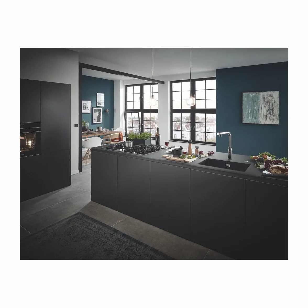 Grohe K700 Unterbau Kompositspüle granit schwarz 31653AP0 45.7 x 40.6 cm