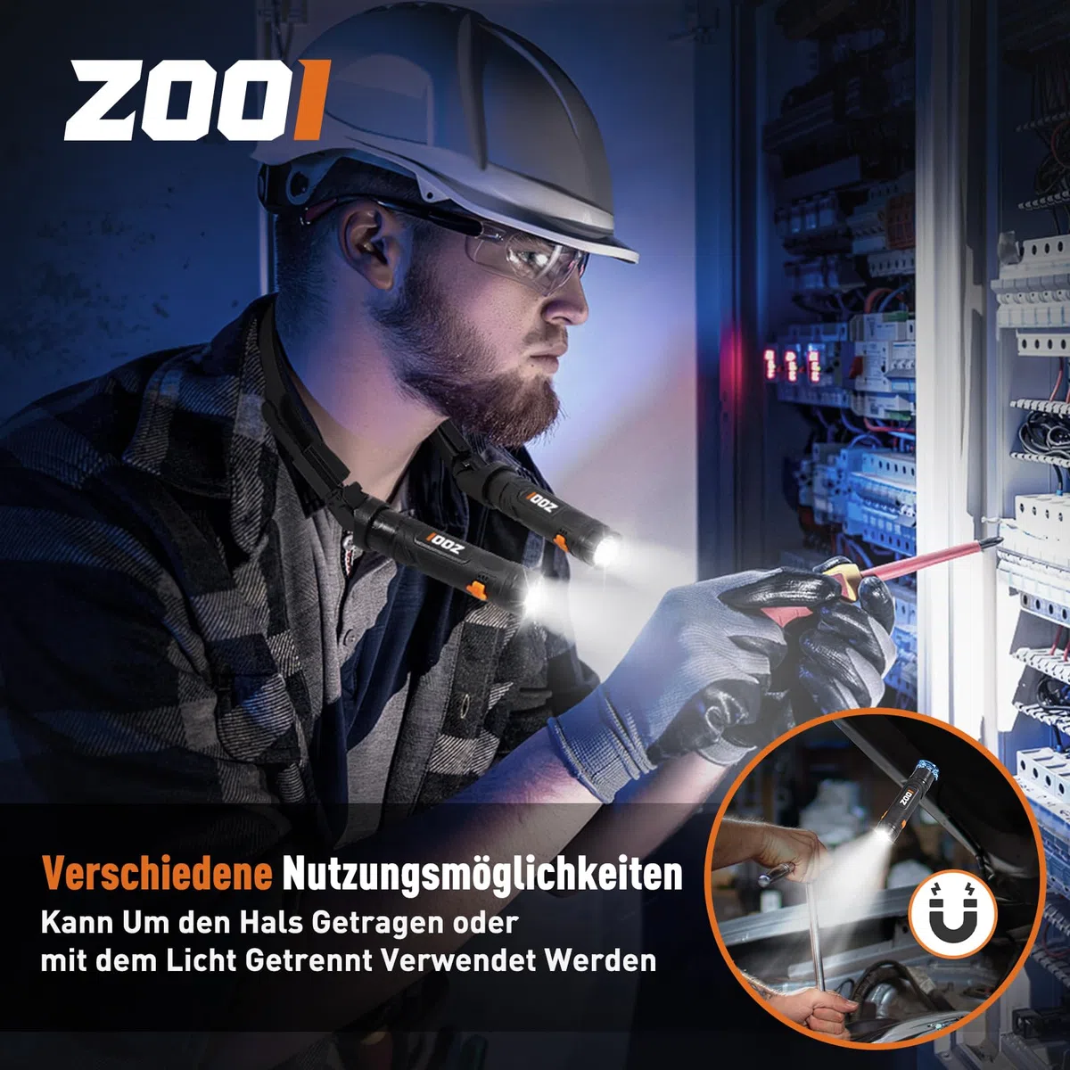 ZOOI Geschenke für Männer, Abnehmbare Magnetische Leselampe Halslampe, Geburtstagsgeschenk Gadgets für Männer Geschenke, Papa Geschenk Nackenlampe Camping Gadgets Jahrestag Geschenk für Ihn