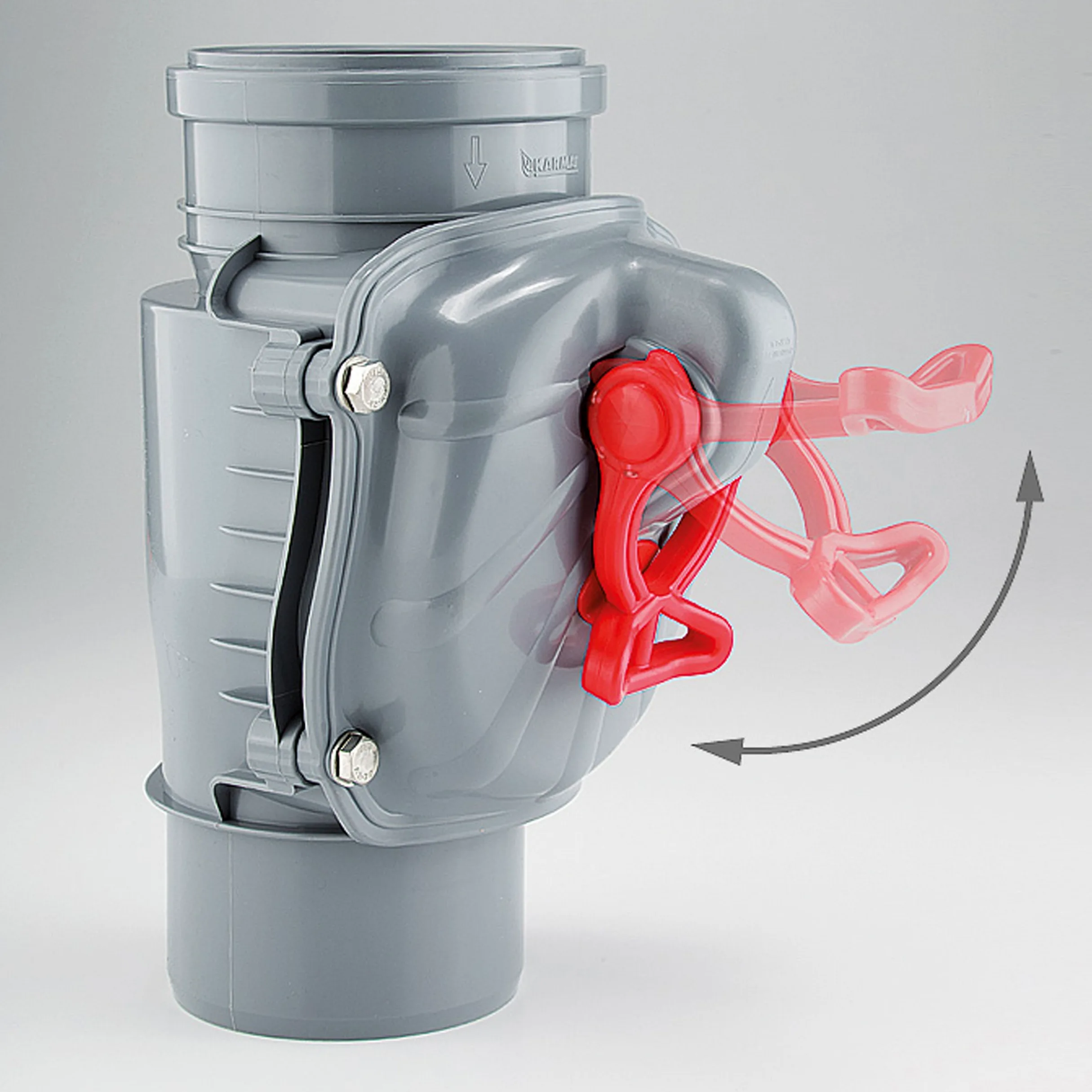 Ø110 mm ZB110 VERTIKAL Rückstauklappe Rückstauverschluss Rückstauvent DN110 für KG,HT, Rattenstop