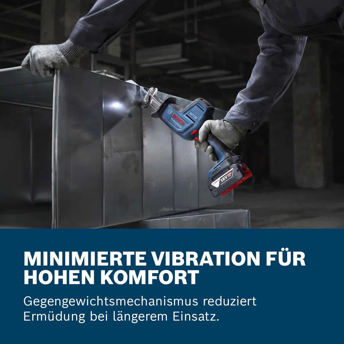 Bosch Professional 18V System Akku Säbelsäge GSA 18V-24 (inkl. Sägeblatt S922EF, S2345X)