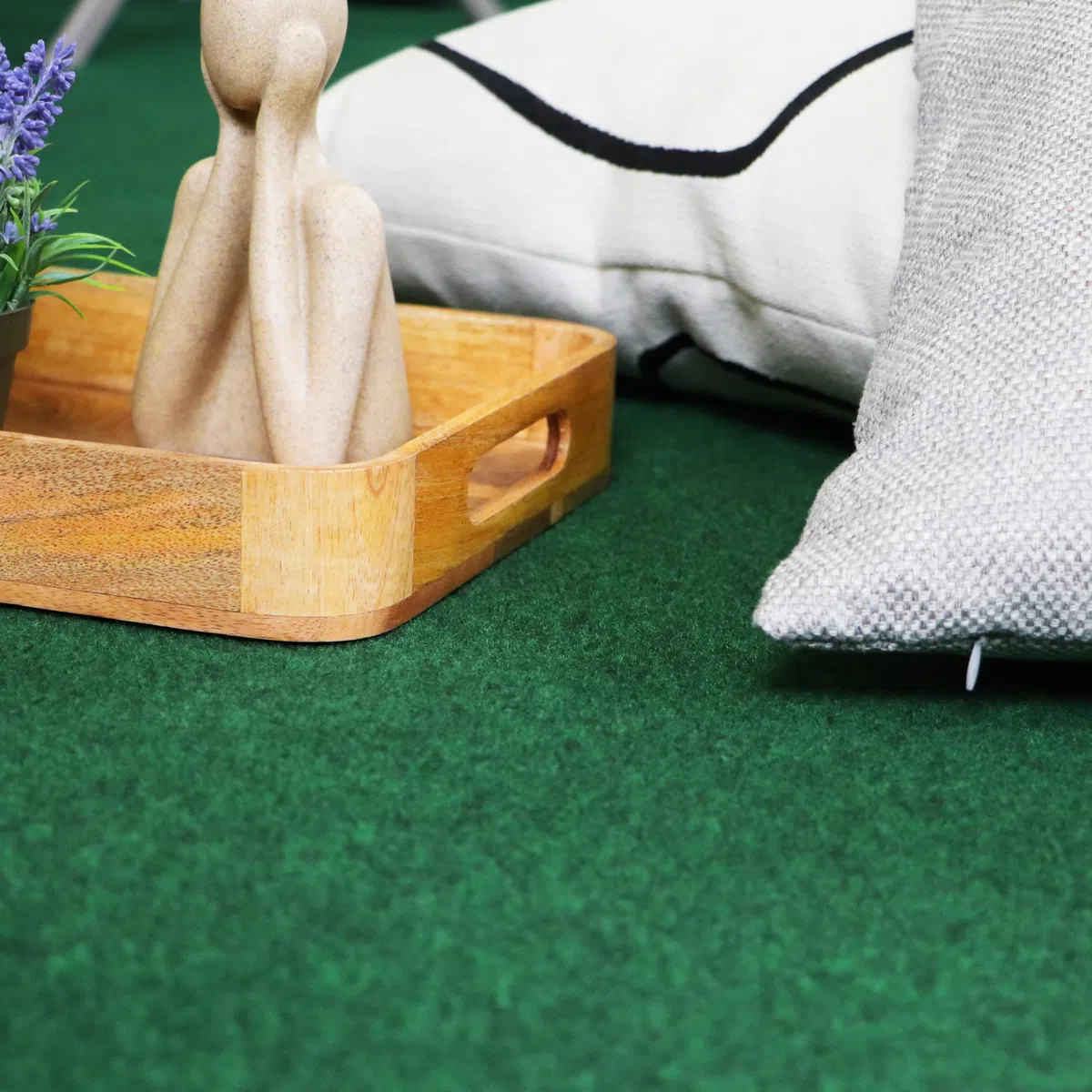 Primaflor Rasenteppich | Grün, 4,00m x 3,00m | Comfort | UV-stabil & schnelltrocknend | Mit Noppen | Kunstrasen-Teppich für Balkon, Terrasse & Poolbereich | Outdoor Bodenbelag | Balkonteppich