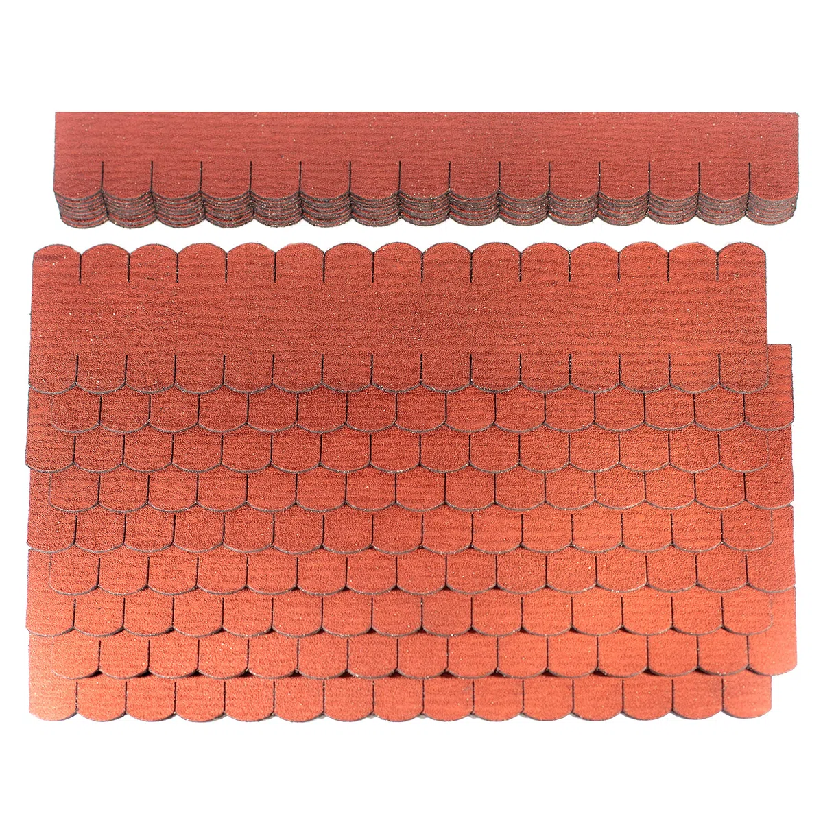 3 Sets Dachschindeln Biberschwanz (33 mm) rot Manufaktur Martinshof Schindelstreifen, Biberschwanz, Dachdeckung hergestellt in der Werkstatt für behinderte Menschen