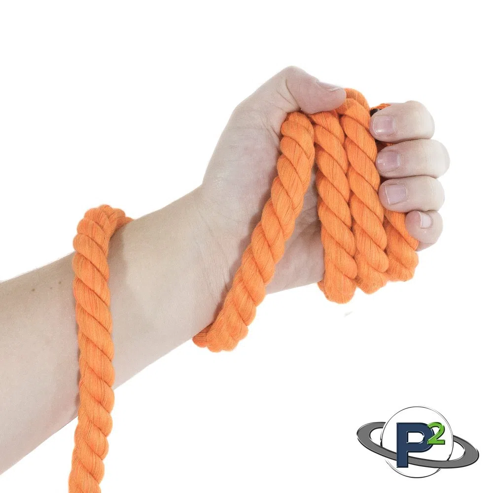 PARACORD PLANET Natürliches gedrehtes Baumwollseil – starkes dreistriges Seil für Haustierspielzeug, Sport, Heimdekoration, Makramee, Basteln, Innen- und Außenbereich (600 Fuß, 1/4 Zoll, Orange)