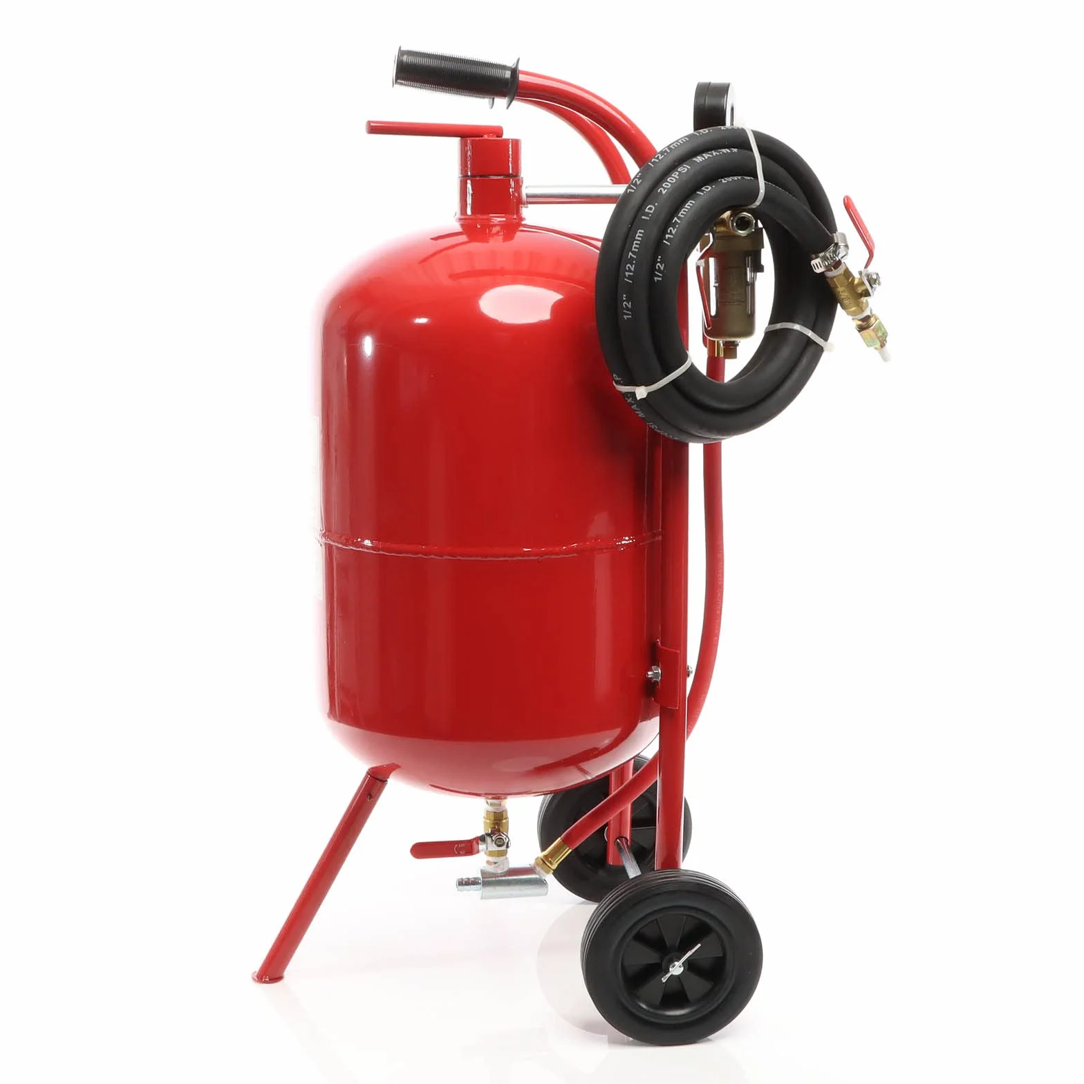 XPOtool Mobiles Sandstrahlgerät 38 L, Druckluft Sandstrahler mit Zubehör, zum Rost Entfernen und Farbe Entfernen, Sandstrahlanlage Strahlgerät