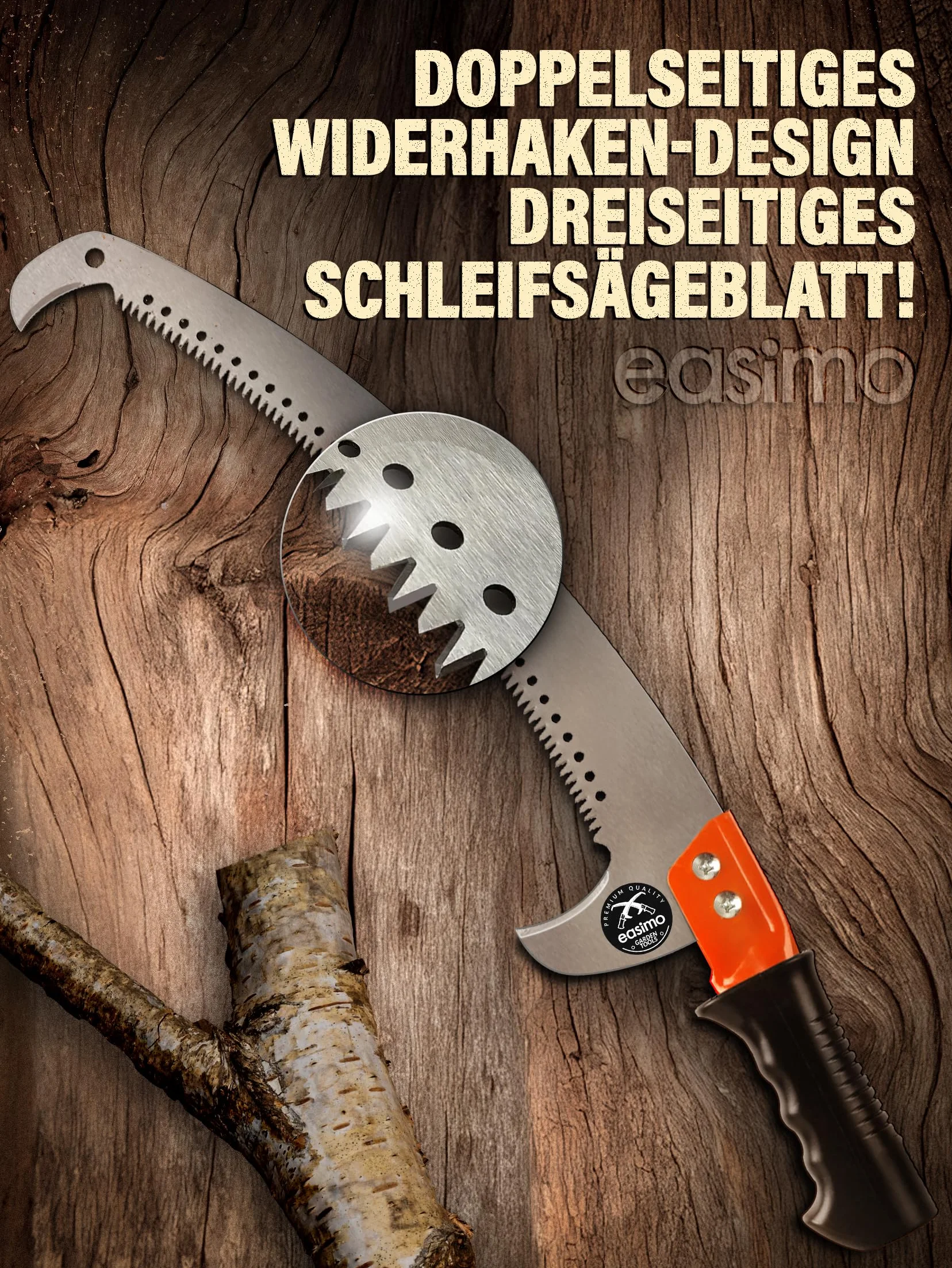 Astsäge Teleskop für Baumbeschneidung I Säge mit Teleskopstiel einstellbar auf bis zu 4.3m I Teleskop Baumsäge Baumschneider Baum Hochentaster