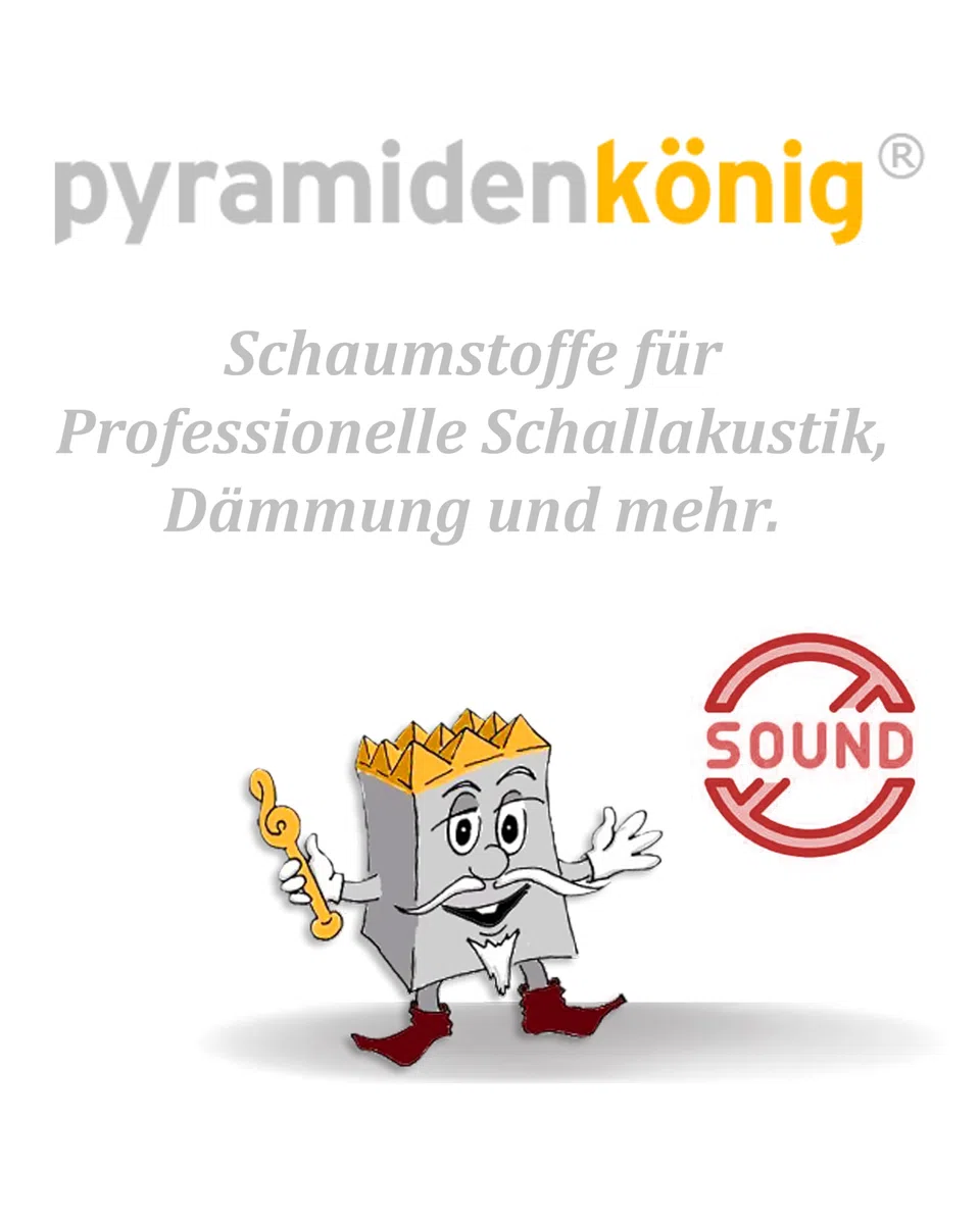 80x Pyramiden-Schaumstoff ca. 50x50x5cm, Anthrazit Schwarz, Schaumstoff, Noppenschaum, Dämmung, Akustik, Schallschutz