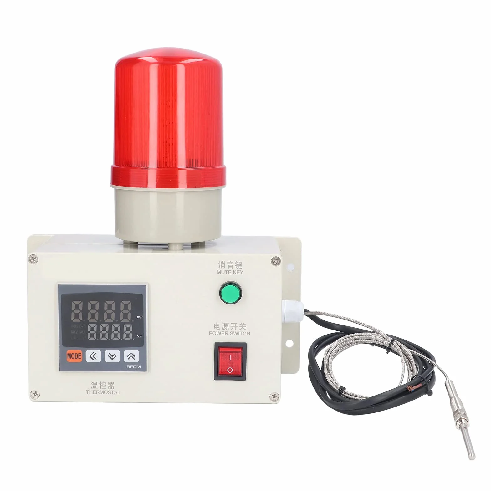 Temperatursensor-Alarm, Blinkender Ton-Thermostat-Warnregler AC, für Ein Breites Anwendungsspektrum