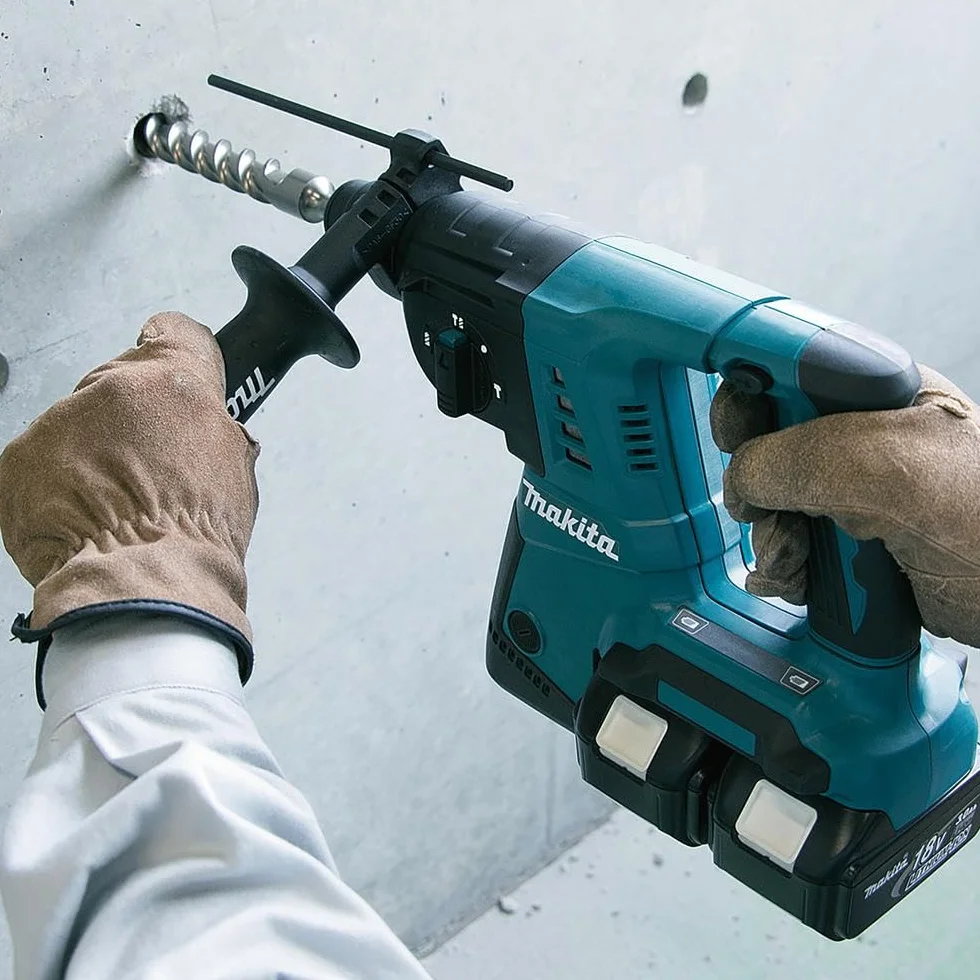 Makita DHR263Z Akku Bohrhammer für SDS Plus, 2 x 18 V, ohne Akku und Ladegerät, Lithium Ionen, Blau, Schwarz