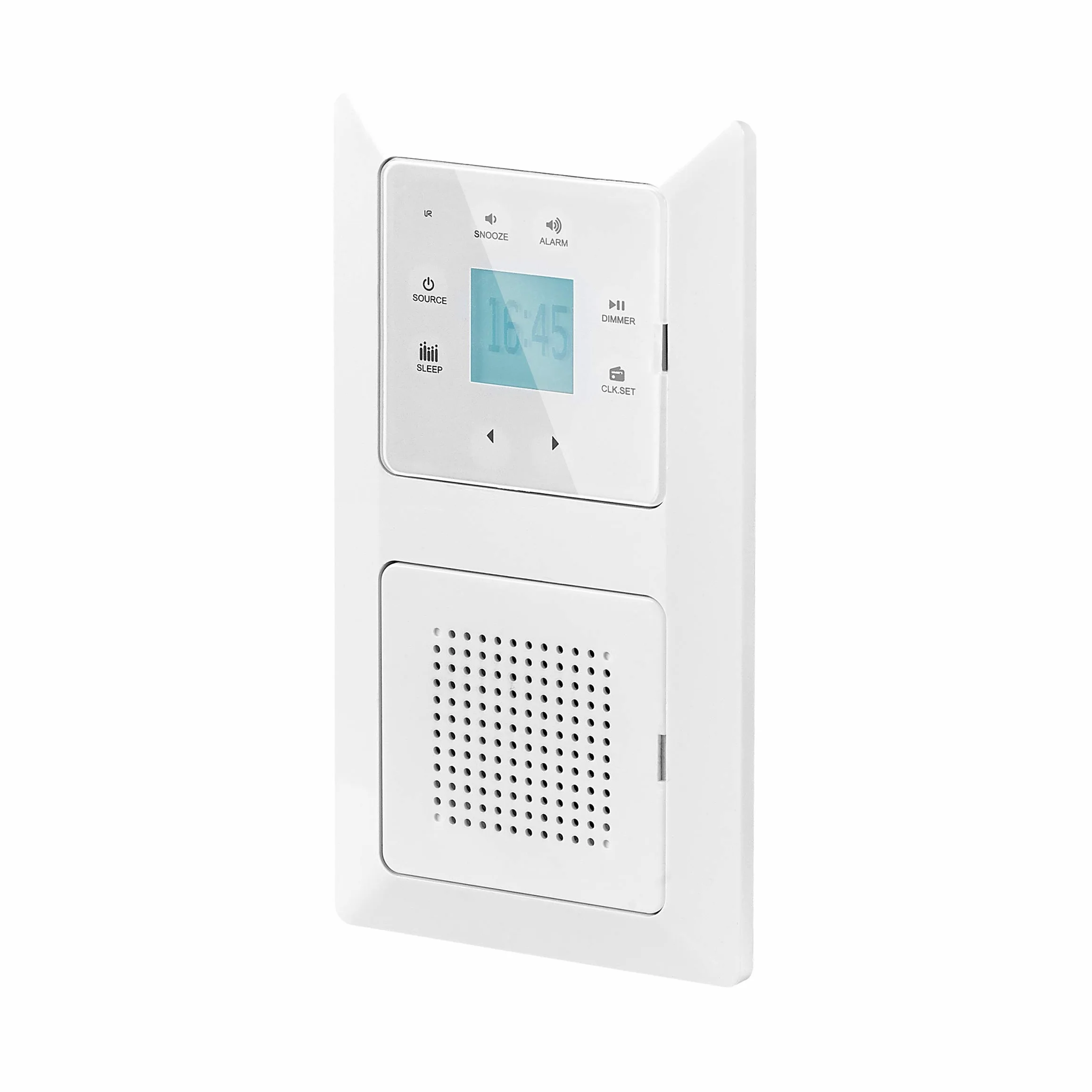 UNITEC Unterputz Radio mit Touchfunktion und Bluetooth, weiß, senkrecht und waagerecht montierbar
