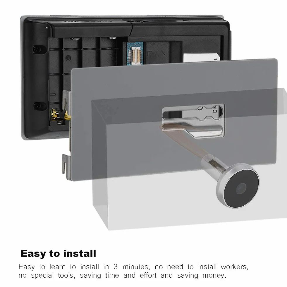 Tangxi Digitaler Türspion Kamera, Türspion mit LCD-Display 3,5 Zoll + 120° Blickwinkel + 24 Stunden Überwachung, Kamera mit Katzenauge für Sicherheit zu Hause