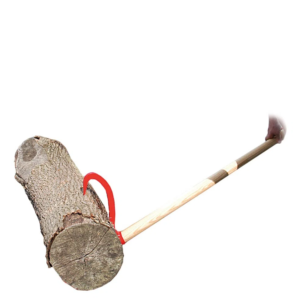 CROSSFER Wendehaken mit seitlicher Raste, Hakenlänge 133mm für Stammdurchmesser bis zu 50cm, Baumwender mit robustem Eschenstiel