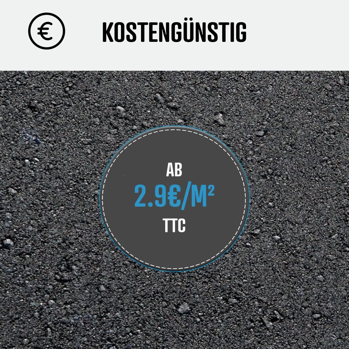 Bitumenfarbe/Teerfarbe: Harzbodenbeschichtung für Asphalt, Teer, Belag - ARCASPHALT Grau - 15 kg (bis zu 30 m² in 2 schichten)