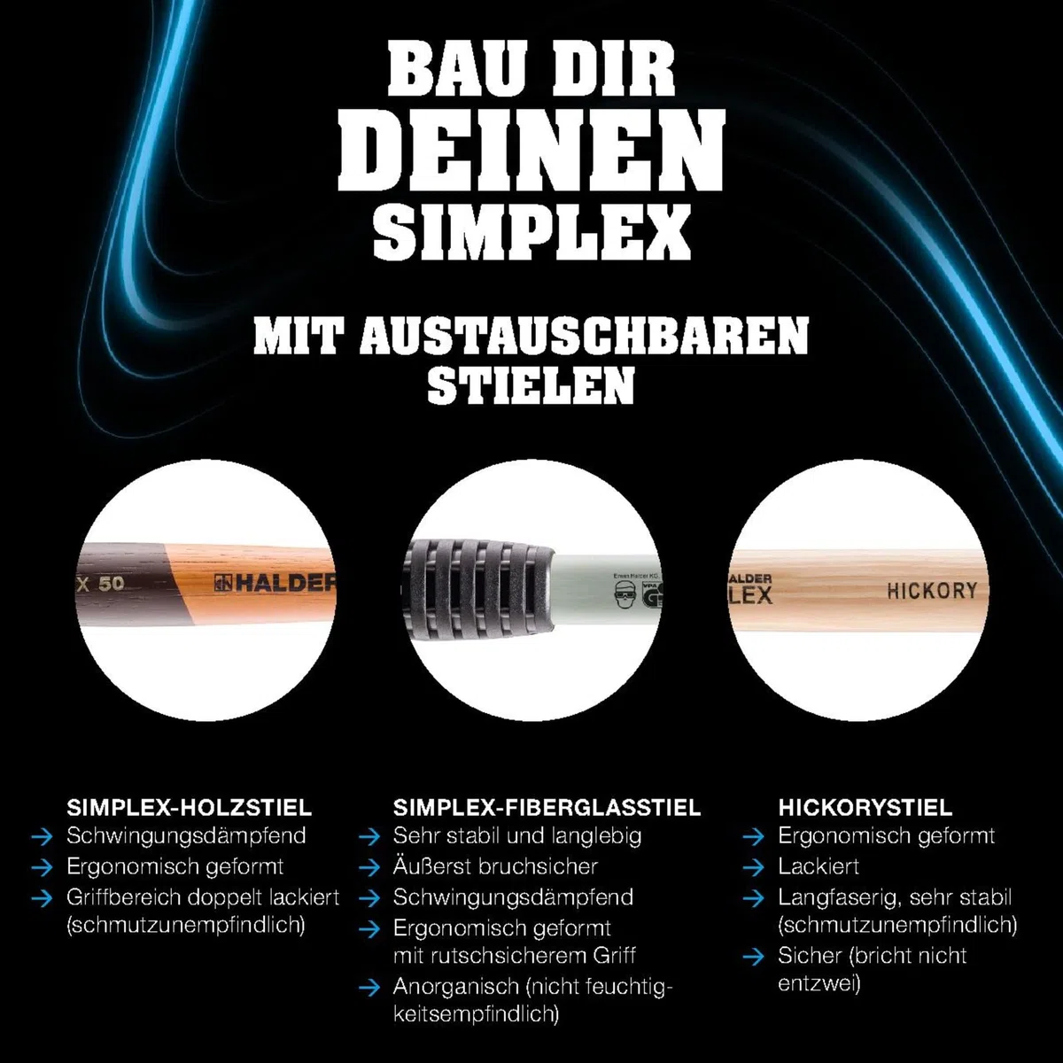 SIMPLEX-Schonhammer, Gummikomposition, mit Standfuß/TPE-soft; mit Tempergussgehäuse und hochwertigem extra kurzen Holzstiel | D=80 mm/Stielausführung=extra kurz | 3012.282
