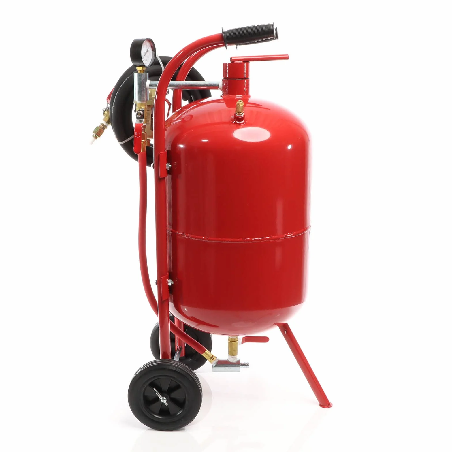 XPOtool Mobiles Sandstrahlgerät 38 L, Druckluft Sandstrahler mit Zubehör, zum Rost Entfernen und Farbe Entfernen, Sandstrahlanlage Strahlgerät