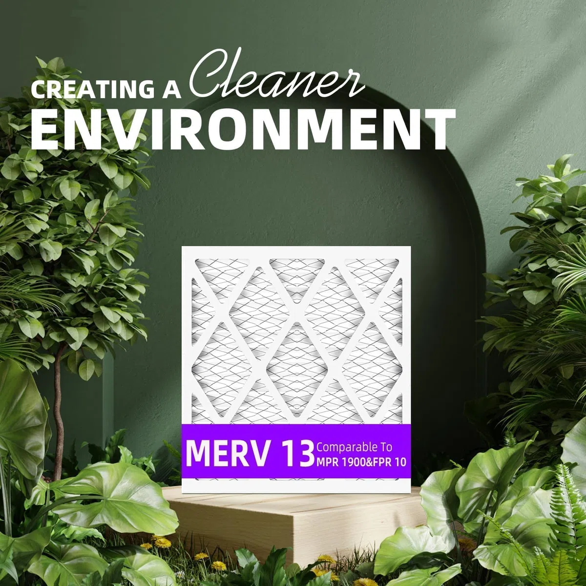 MERV 13 (6er-Pack) plissierter Luftfilter (tatsächliche Größe: 34,9 x 75,6 x 1,9 cm) MPR 1900 & FPR 10, Ofenluftfilter, 14 x 30 x 1 Luftfilter, 14 x 30 x 1