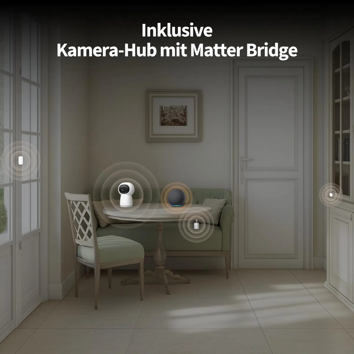 Aqara Home Security System Kit Y100-4-Stück Drahtloses Heim-Alarmsystem | Mit 2K Kamera-Hub G3, 3 Smart Sensors, Lokale Automatisierung & 24/7-Alarm, Unterstützt HomeKit, Google Home, Alexa