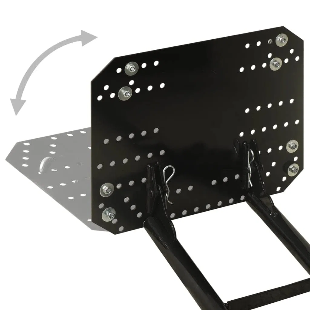 KOIECETA Schneepflug zur ATV-Montage Winkel in 5 Positionen Einstellbar Schneeschieber Schneeschild Räumschild Schneeschaufel Schwarz 115x38cm