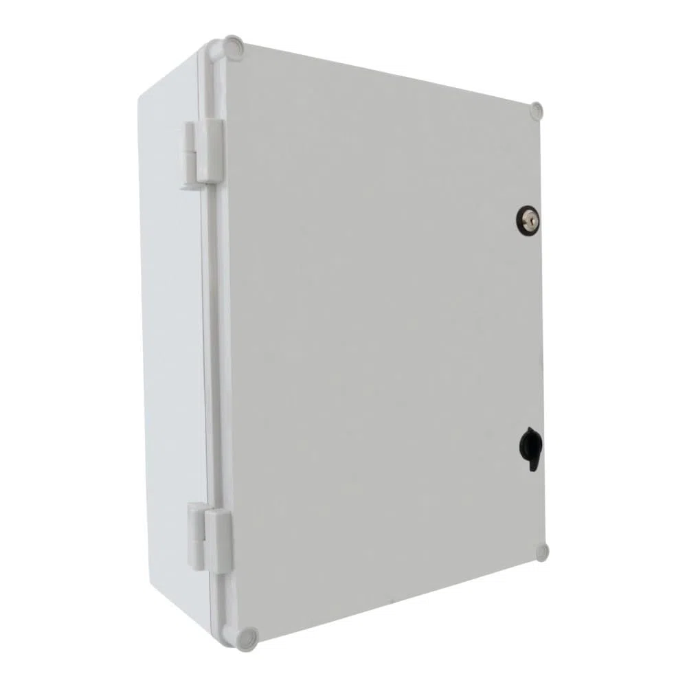 ELEKTRO-PLAST Schaltschrank mit Schloss UNI-1 Verteilerschrank 400x300x160 mm Industriegehäuse Leergehäuse Schaltkasten 43.1 IP65 5719, Grau