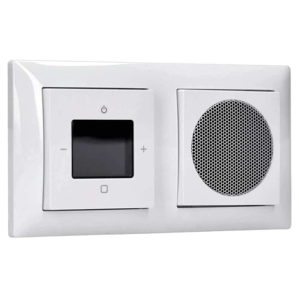 Busch-Jaeger Komplett-Set Unterputz UP DAB+ Radio 8215 U-101 Busch-balance SI Alpinweiß Lautsprecher 8223 U Abdeckung Zentralscheibe 8253-914 8252-914-101 2-fach Rahmen 1722-914
