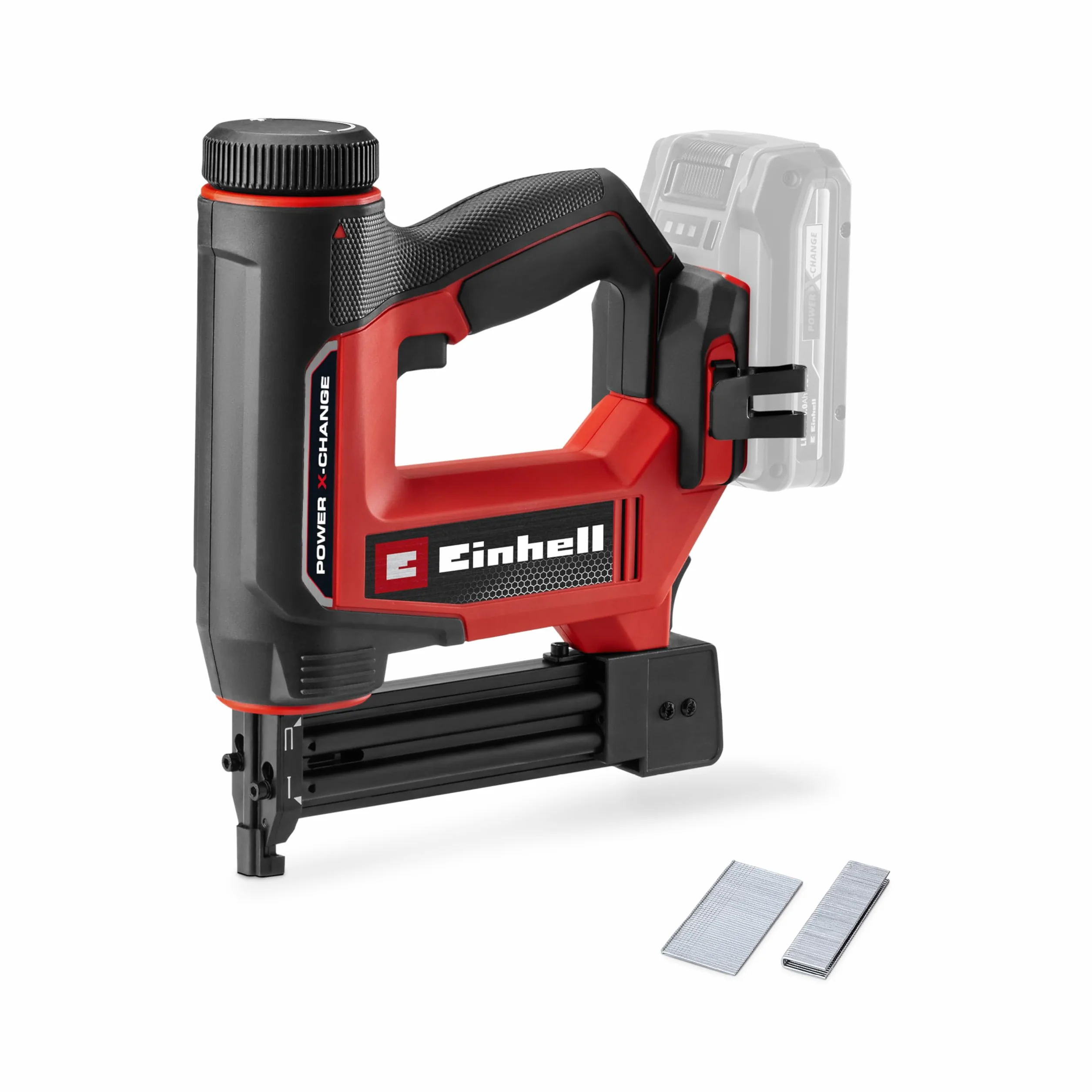 Einhell Akku-Nagler / -Tacker TE-CN 18/32 Li - Solo Power X-Change (18 V, 20 Schläge/min, max. 25 mm Klammern, max. 32 mm Nägel, inkl. je 300 Klammern & Nägel, ohne Akku)