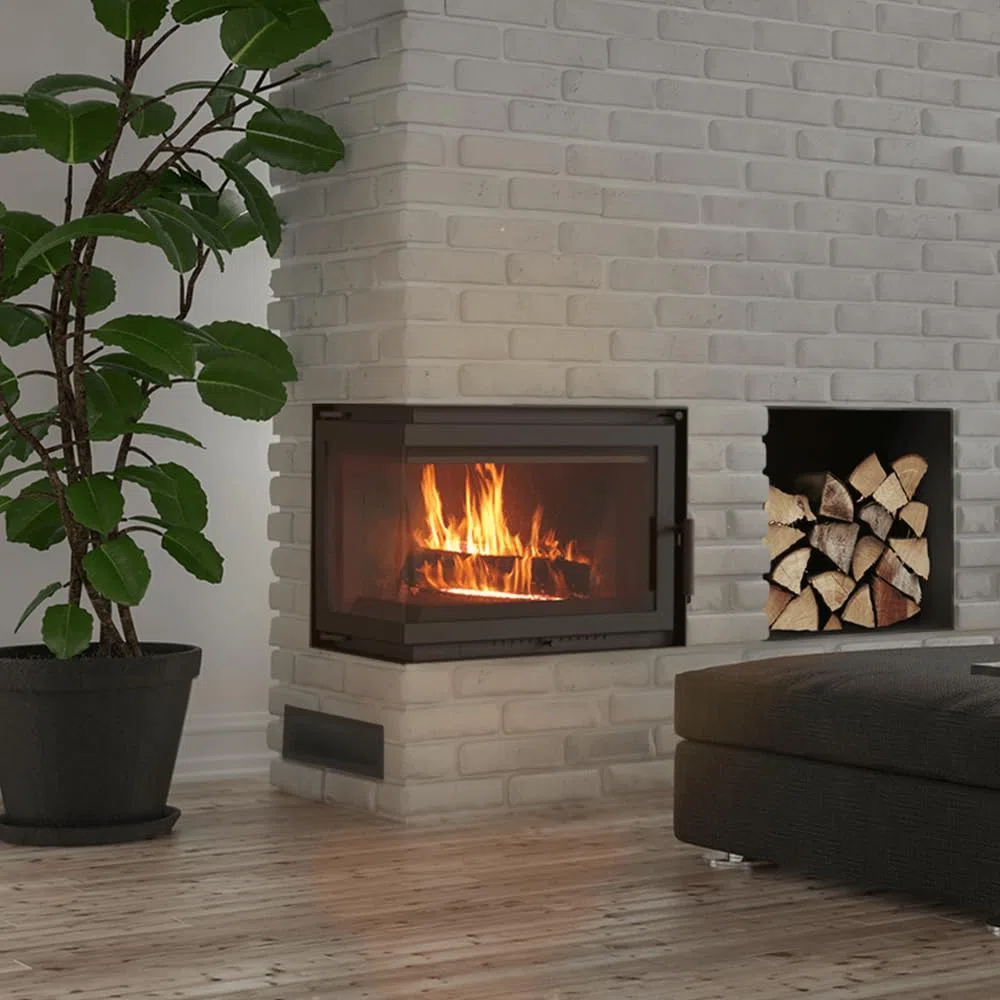 KRATKI Gusseisen Kamin 8kW Simple Kamineinsatz BImSchV Stufe 2, Eco-Design