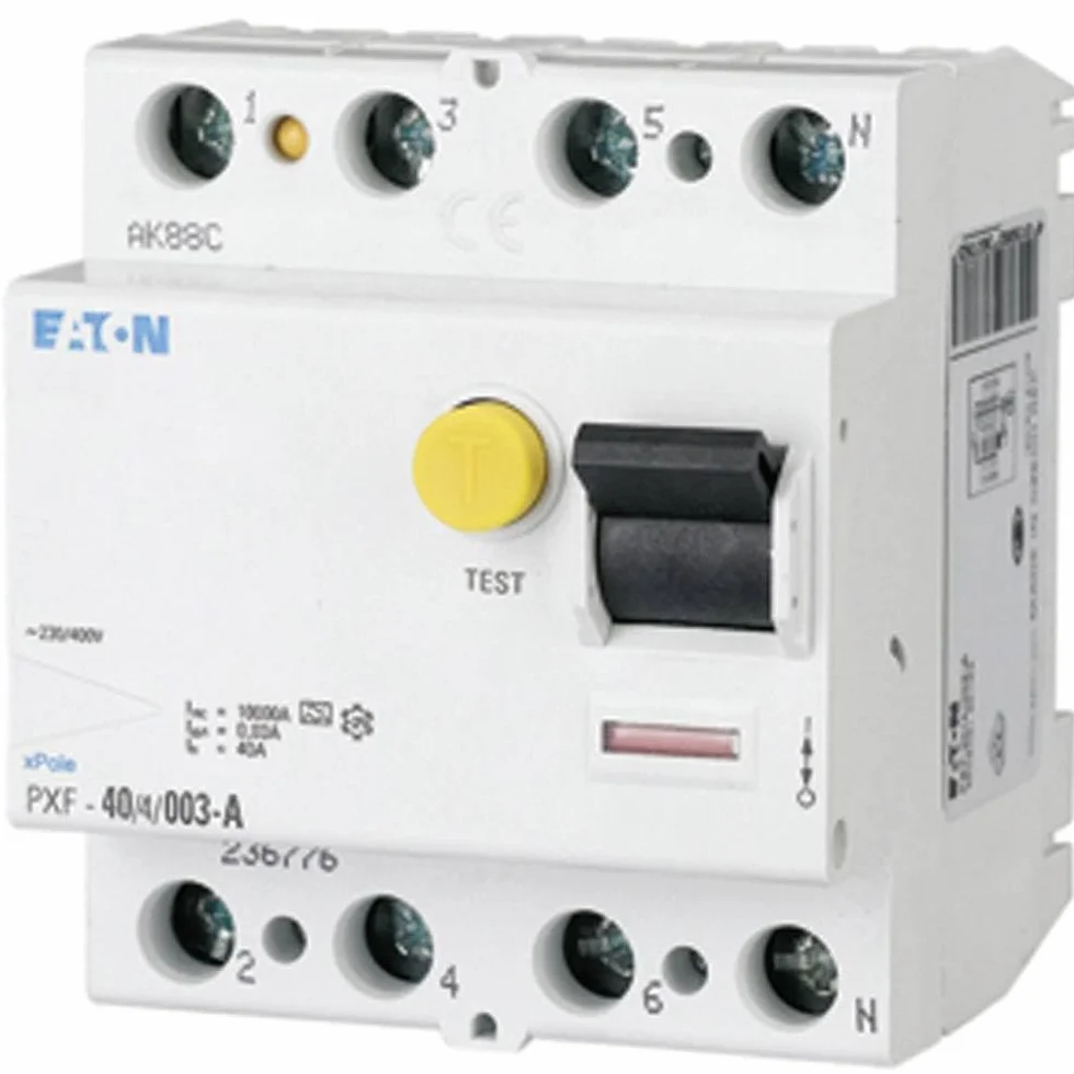 Eaton PXF-40/4/003-A Fehlerstromschutzschalter 4-polig 40A 30mA 0,03A FI-Schutzschalter (236776)