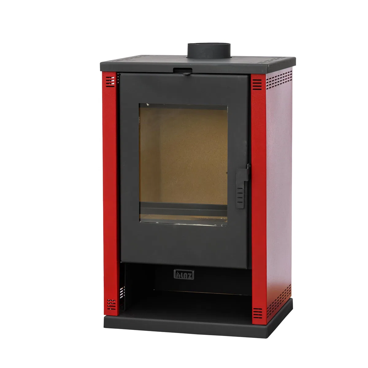 ALAZ Mouse K9-MAX Kaminofen 10 kW – Holzofen Burgunderrot | Brennraum mit Schamott & großem Sichtfenster | Für Holzscheite bis 50 cm | Griffdesign +2 cm verbessert | Energieeffizienzklasse A+