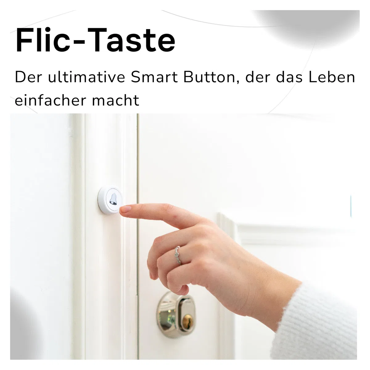 Flic 2 Smart Button - 1er-Pack Flic 2 Tasten - Smart Home Control Buttons – funktioniert mit Hue, LIFX, IKEA Trådfri, Sonos, Spotify, IFTTT und vieles mehr weiß