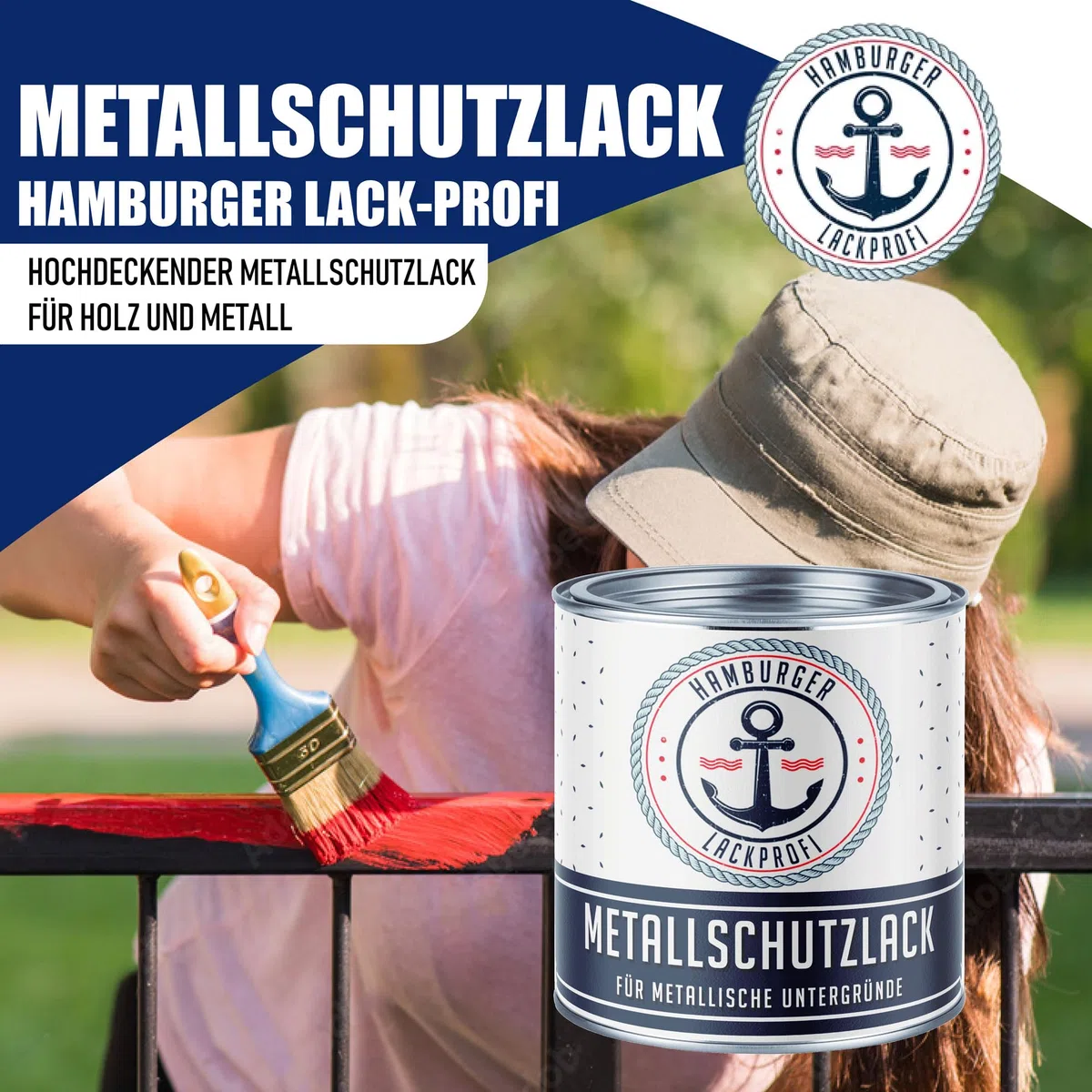Metallschutzlack MATT Mausgrau RAL 7005 Grau Metallschutzfarbe Metalllack Metallfarbe // Hamburger Lack-Profi (2,5 L)