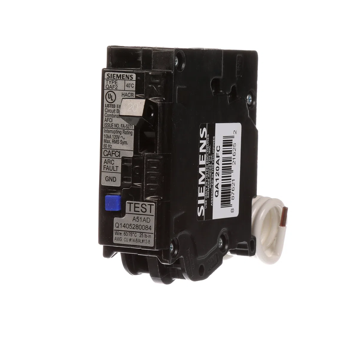 Siemens QA120AFC 20 A Schutzschalter, schwarz, 3 Stück