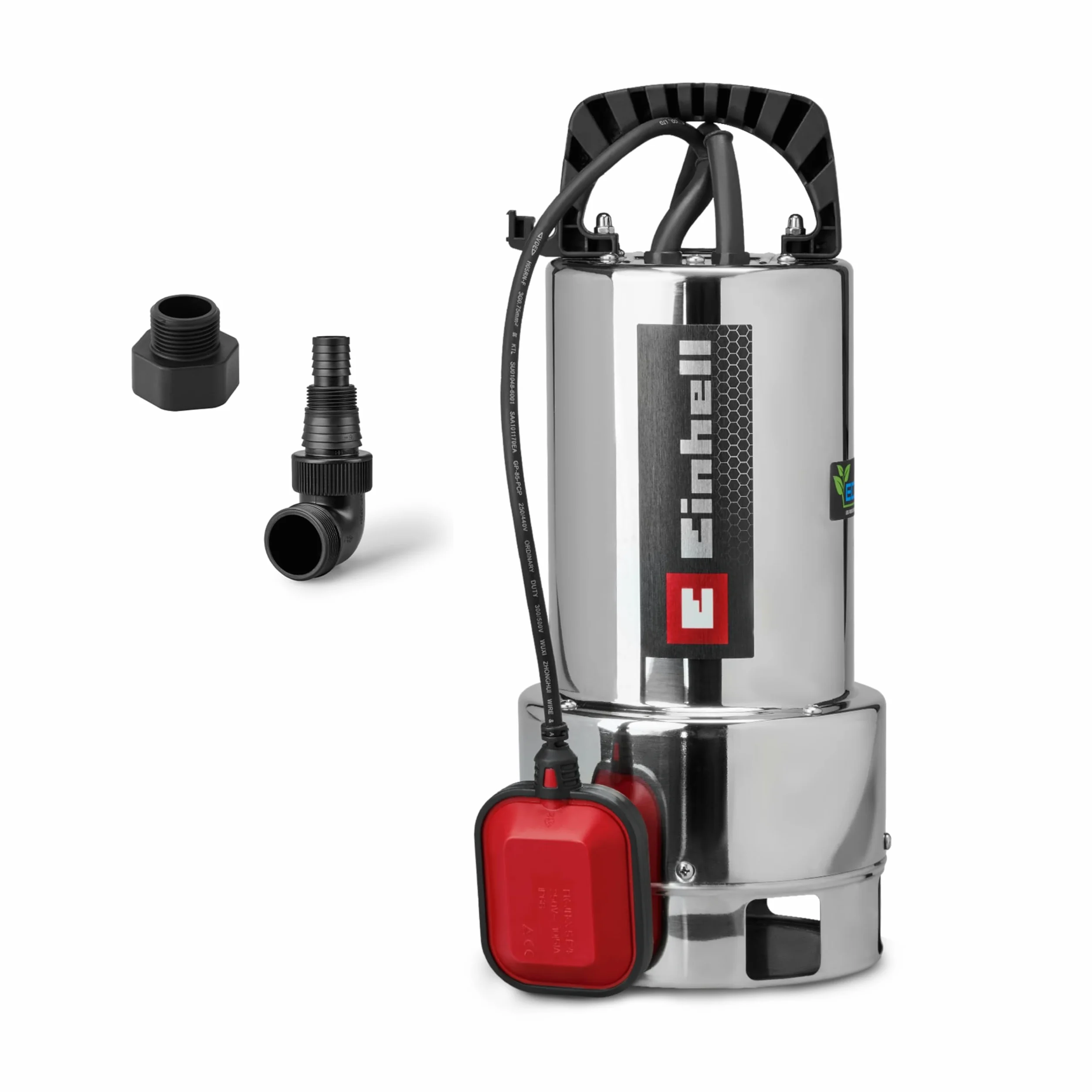 Einhell Schmutzwasserpumpe GC-DP 7035 N ECO PLUS (700 W, 19000 L/h Fördermenge, max. 8 m Förderhöhe, ECO PLUS Technologie, Schmutzpartikel bis zu 35 mm, Schwimmerschalter)