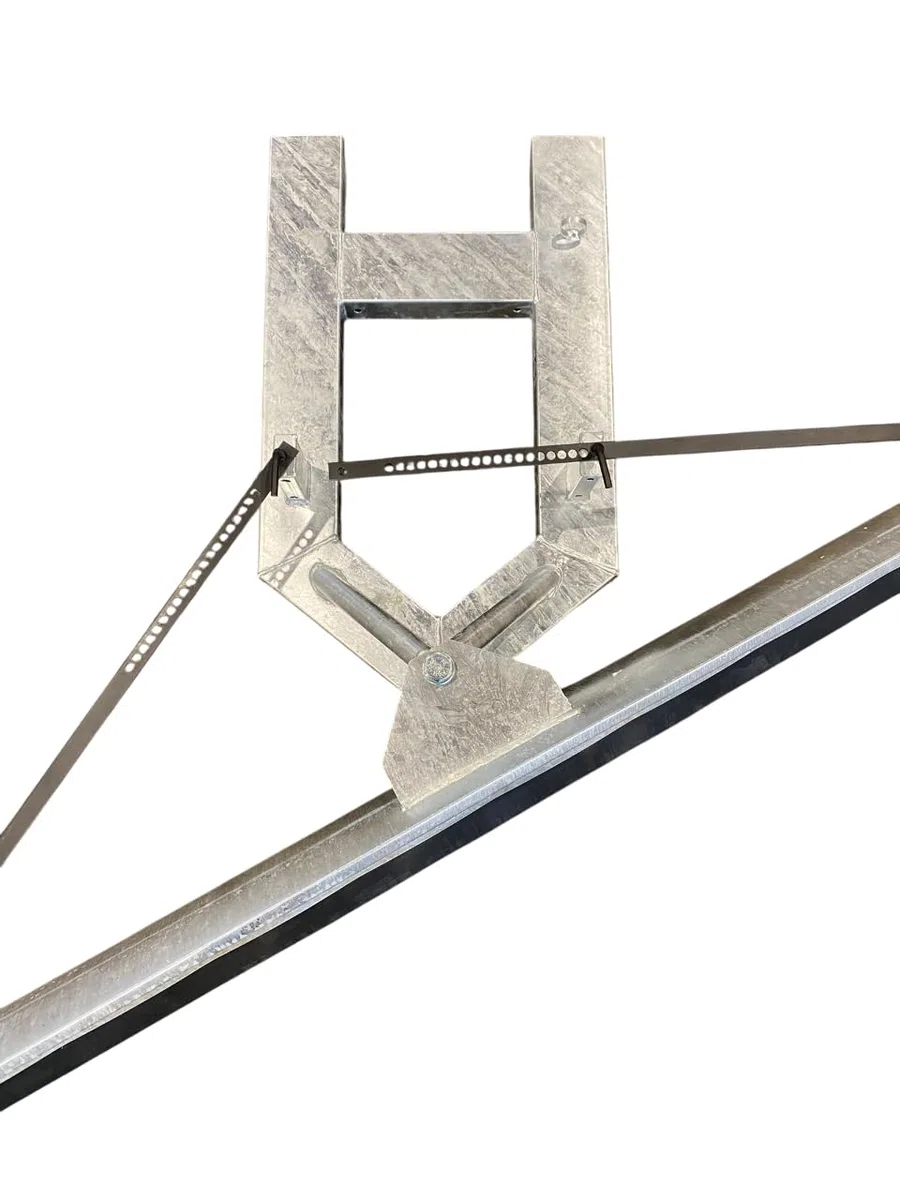 SRM Design Schneeschild Schneeschieber Räumschild für das Beseitigen von Schnee Universal für Gabelstapler und Frontlader Vollverzinkt schwenkbar 200 x 40 cm
