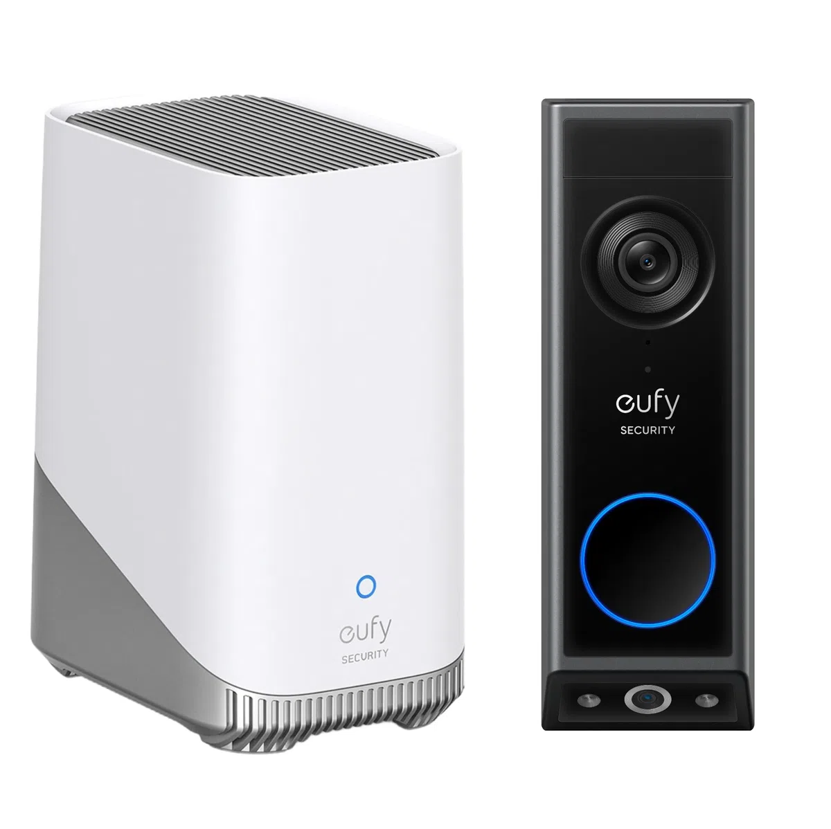 eufy Security Video Doorbell E340 with HomeBase 3, Dual Doorbell with Camera with Package Detection, 2K Full HD Colour Night Vision, Cable or Battery Operated, Compatible with HomeBase S380, Toll-Free