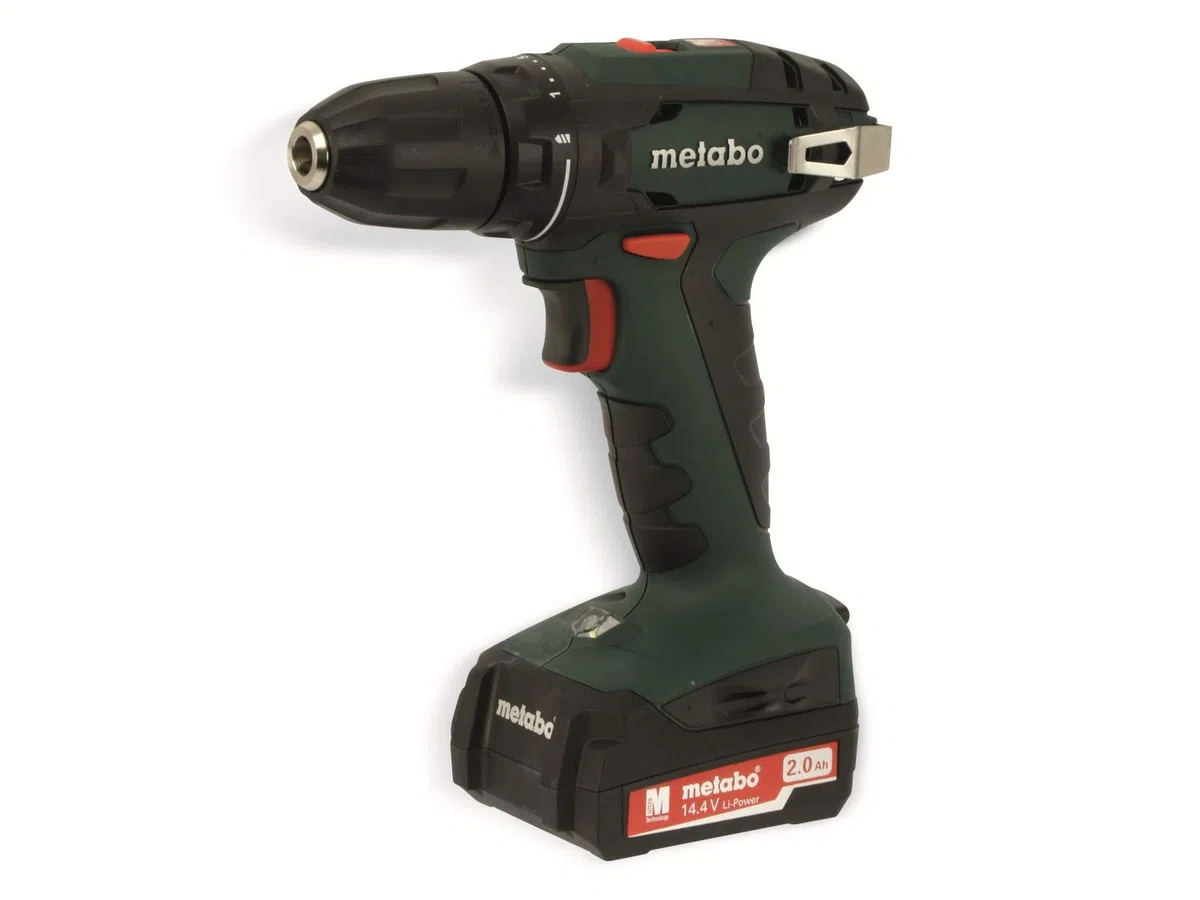 Metabo 60220688 Akkuschrauber BS 14.4 Set 14.4 V, 2x 2Ah Li-Ion Akkus, inkl. Ladegerät, im Kunststoffkoffer